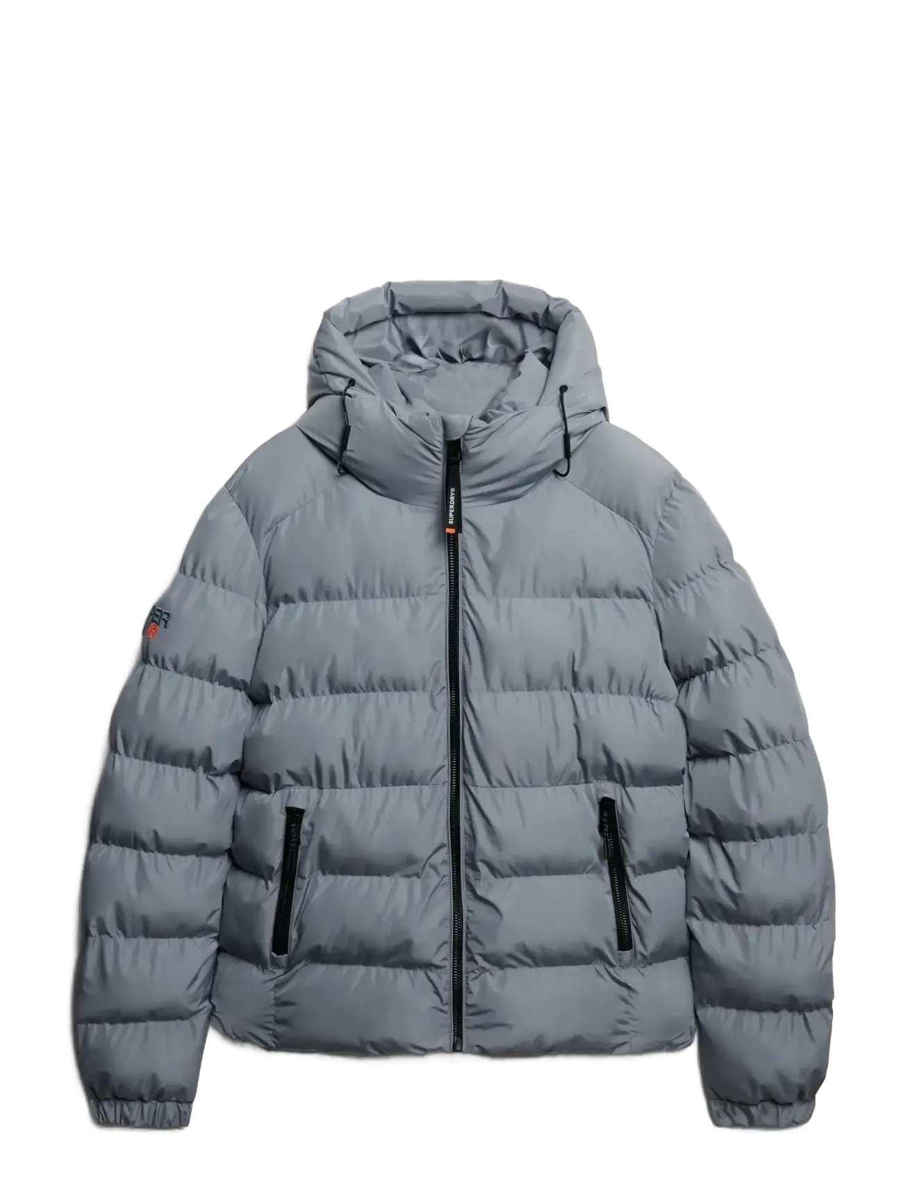 Superdry HOODED SPORTS PUFFER JACKET - Vaatteet - WASHED DENIM / grey