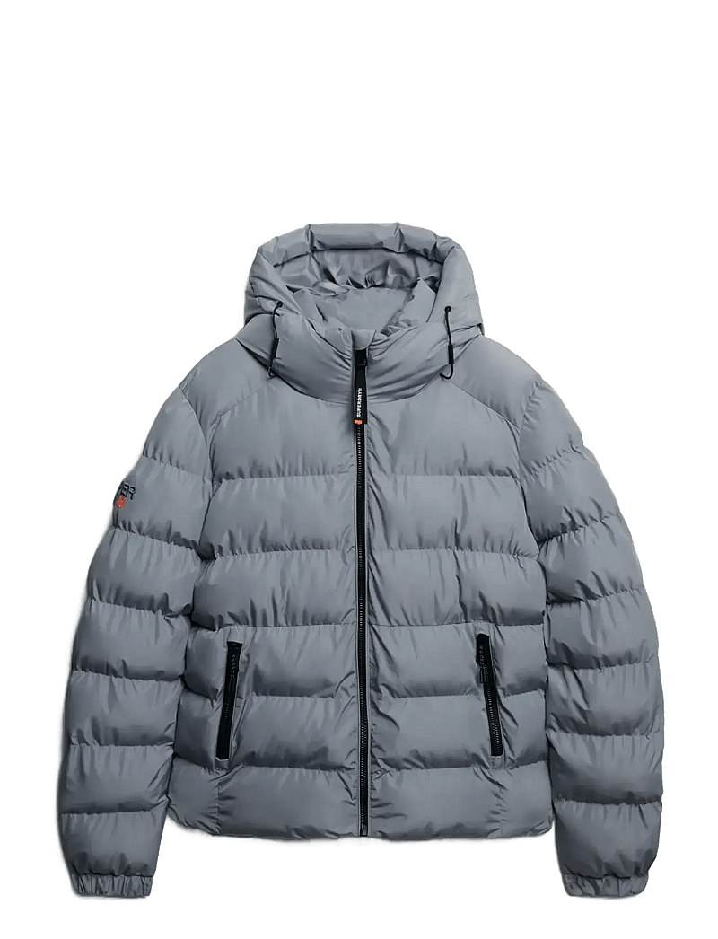 Superdry - HOODED SPORTS PUFFER JACKET - dunjakker - washed denim - 1