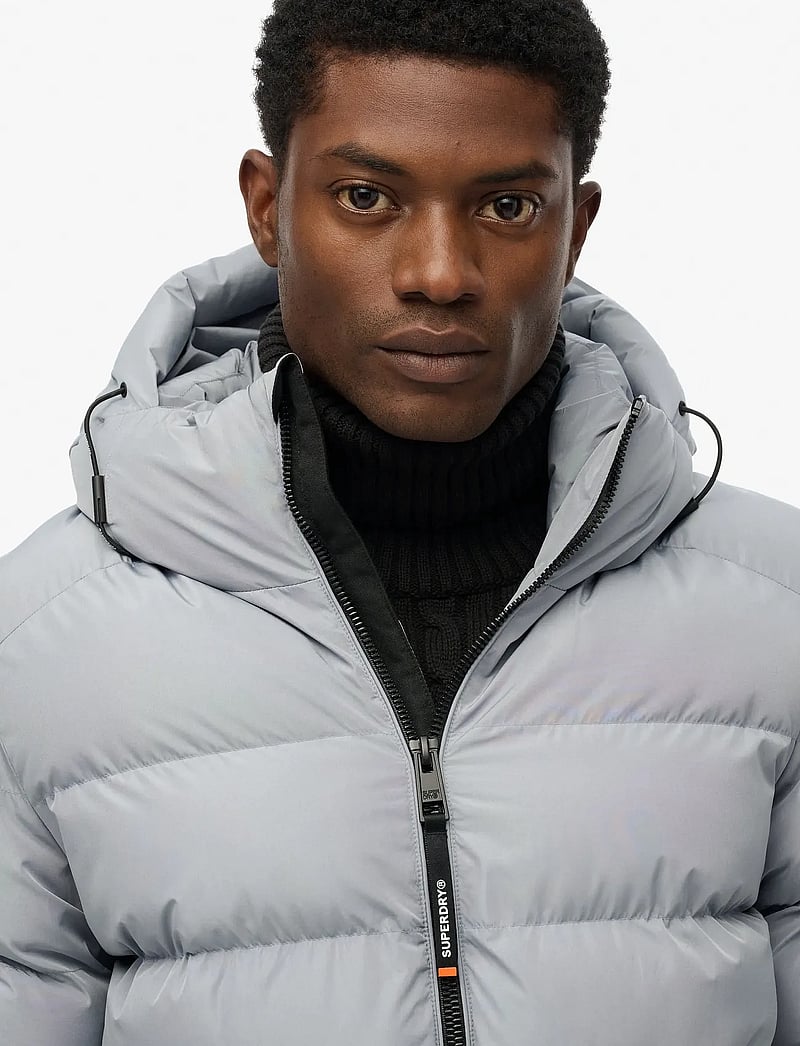 Superdry - HOODED SPORTS PUFFER JACKET - dunjakker - washed denim - 2