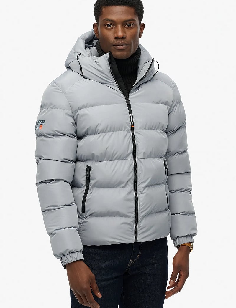 Superdry - HOODED SPORTS PUFFER JACKET - dunjakker - washed denim - 3
