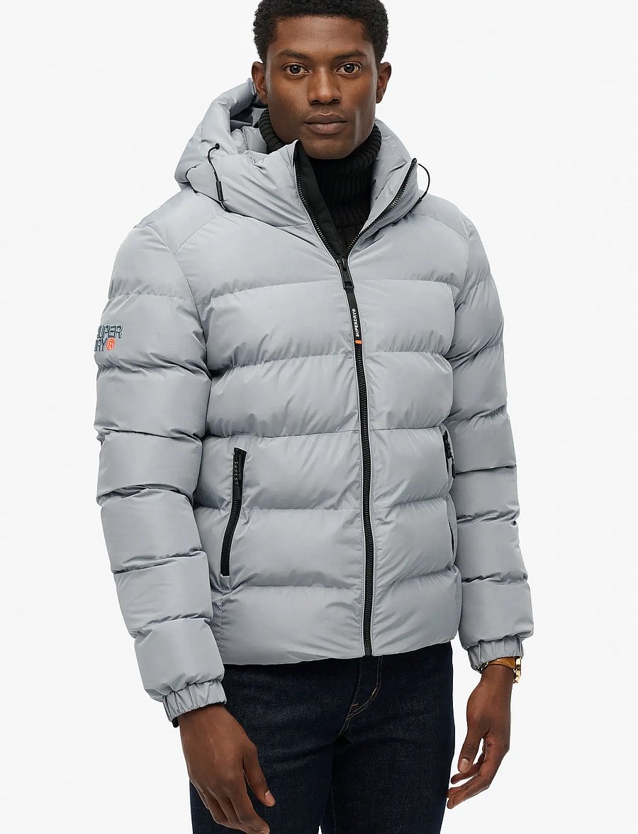 Superdry - HOODED SPORTS PUFFER JACKET - dunjakker - washed denim - 3