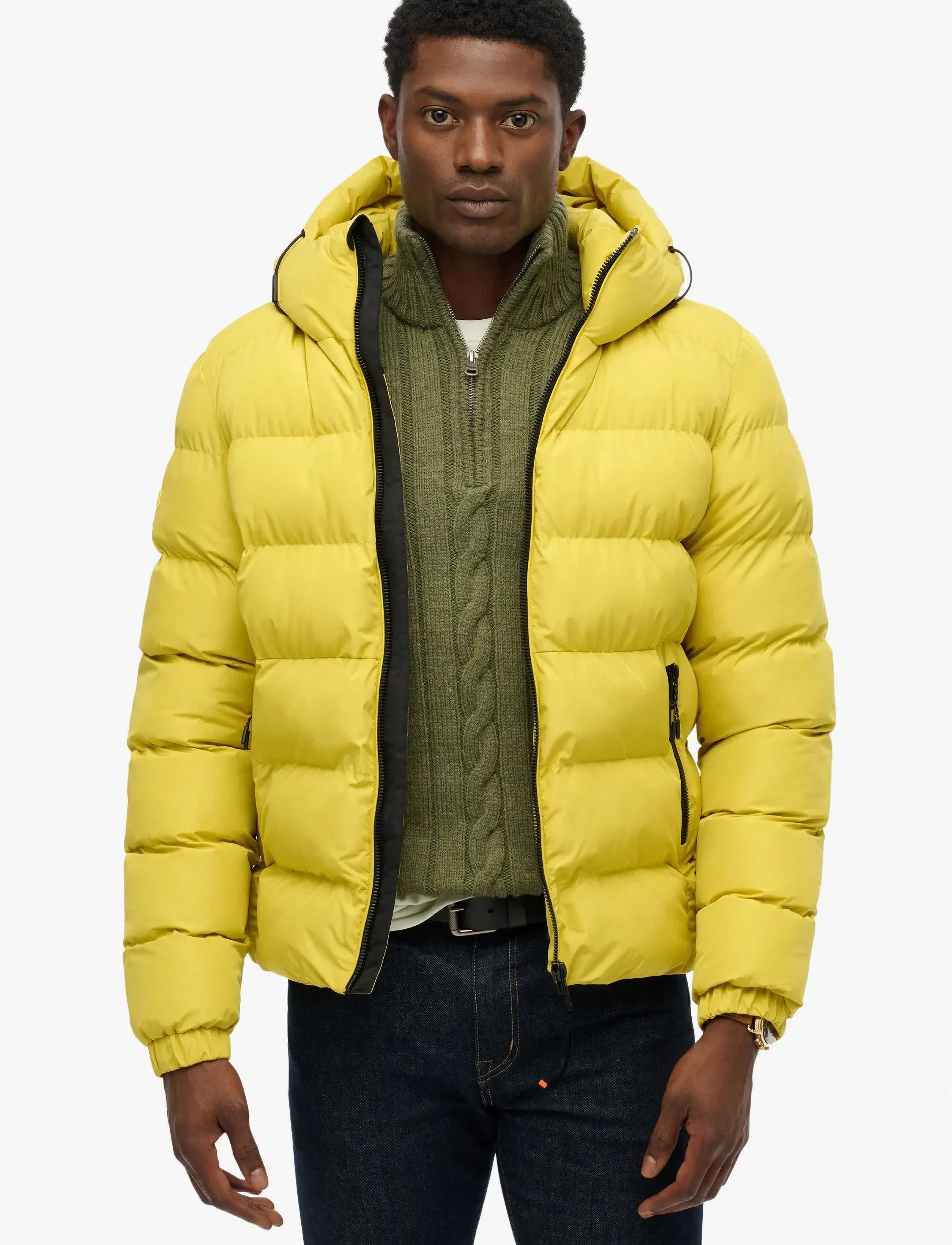 Quiltad sportjacka med huva 2