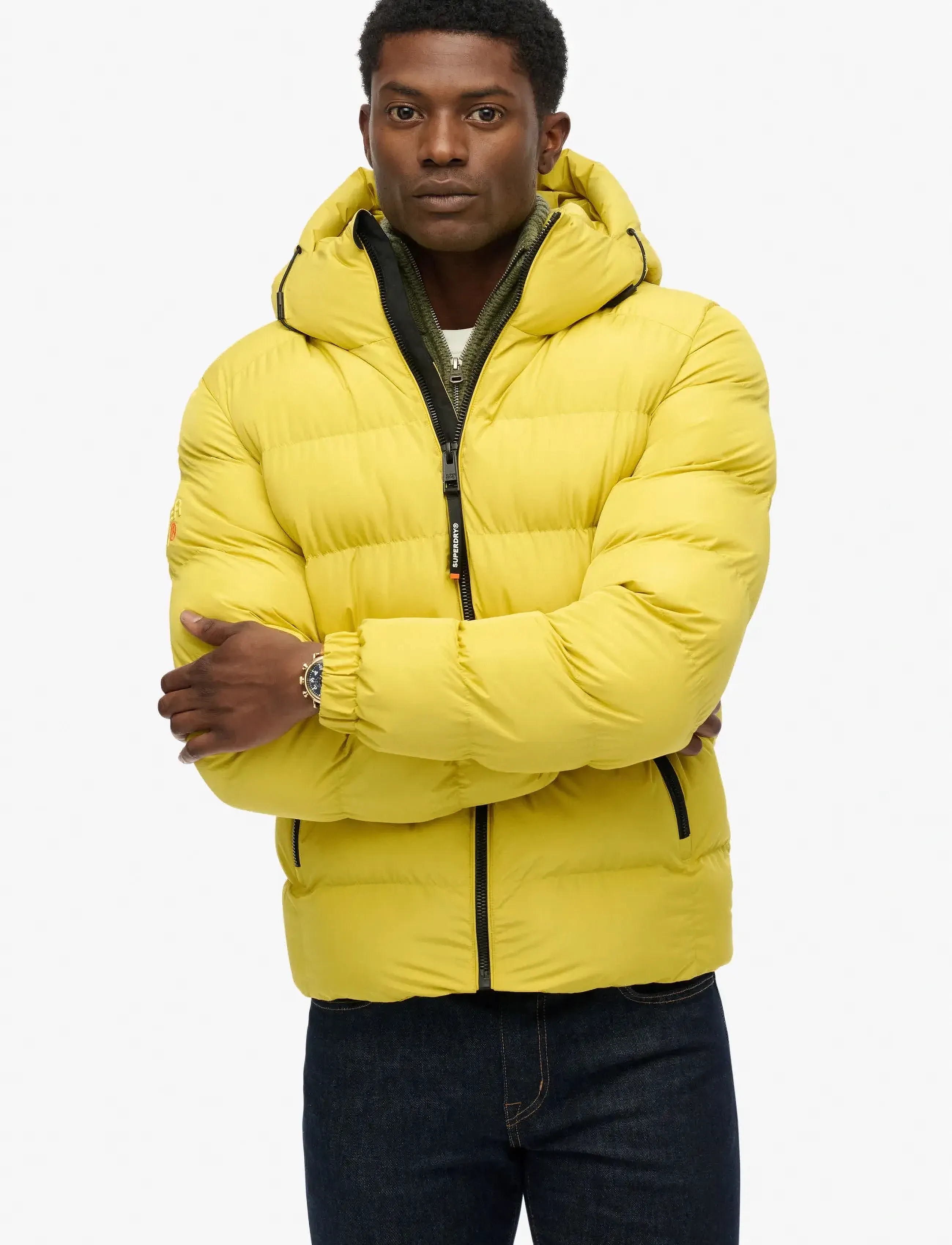 Quiltad sportjacka med huva 7
