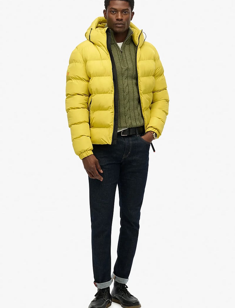 Superdry - HOODED SPORTS PUFFER JACKET - talvejoped - wax yellow - 5