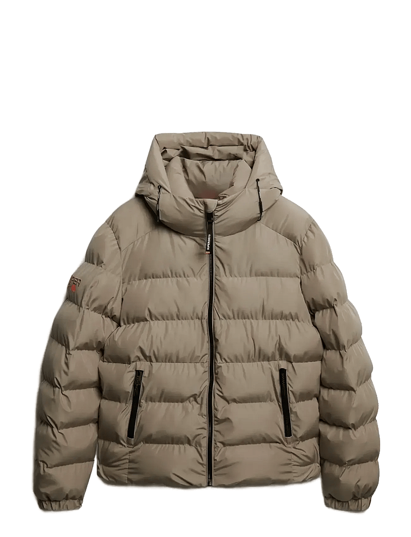 Superdry - HOODED SPORTS PUFFER JACKET - dunjakker - winter twig beige - 1