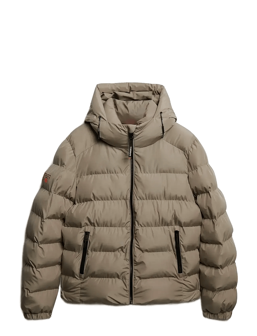 Superdry - HOODED SPORTS PUFFER JACKET - daunenjacken - winter twig beige - 1