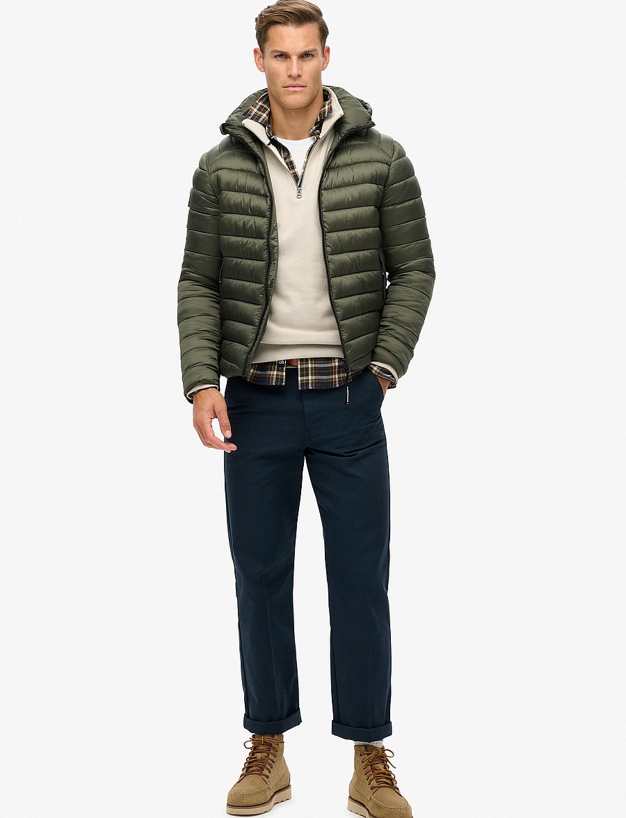 Superdry - HOODED FUJI SPORT PADDED JKT - frühlingsjacken - army khaki - 4