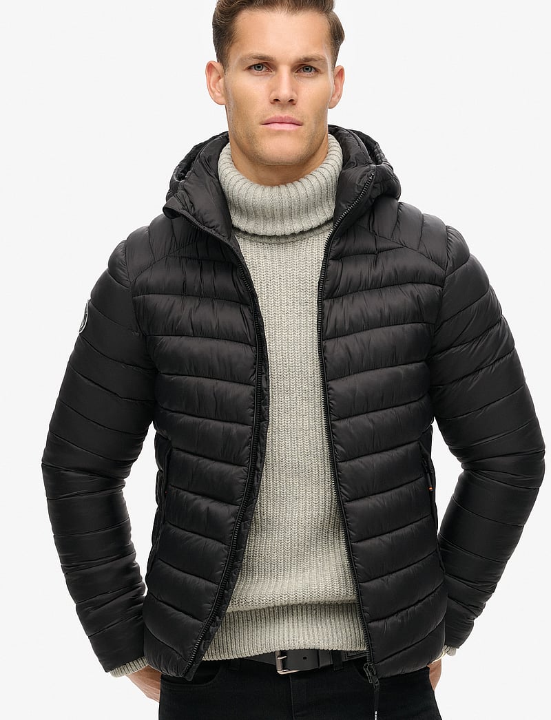 Superdry - HOODED FUJI SPORT PADDED JKT - vestes de printemps - black - 0