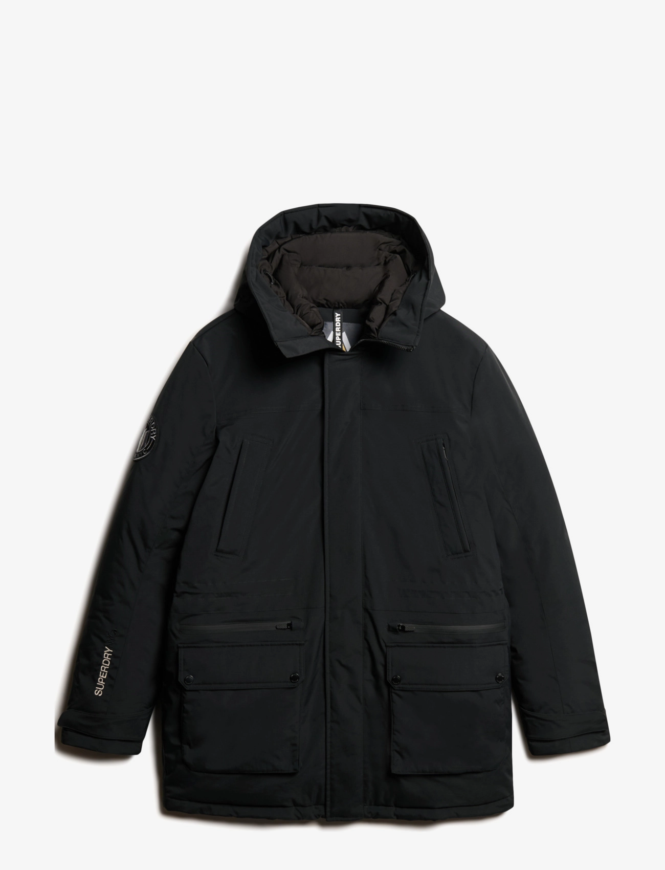 SUPERDRY City Gefüttert Parka Jacke Schwarz - L - Herren