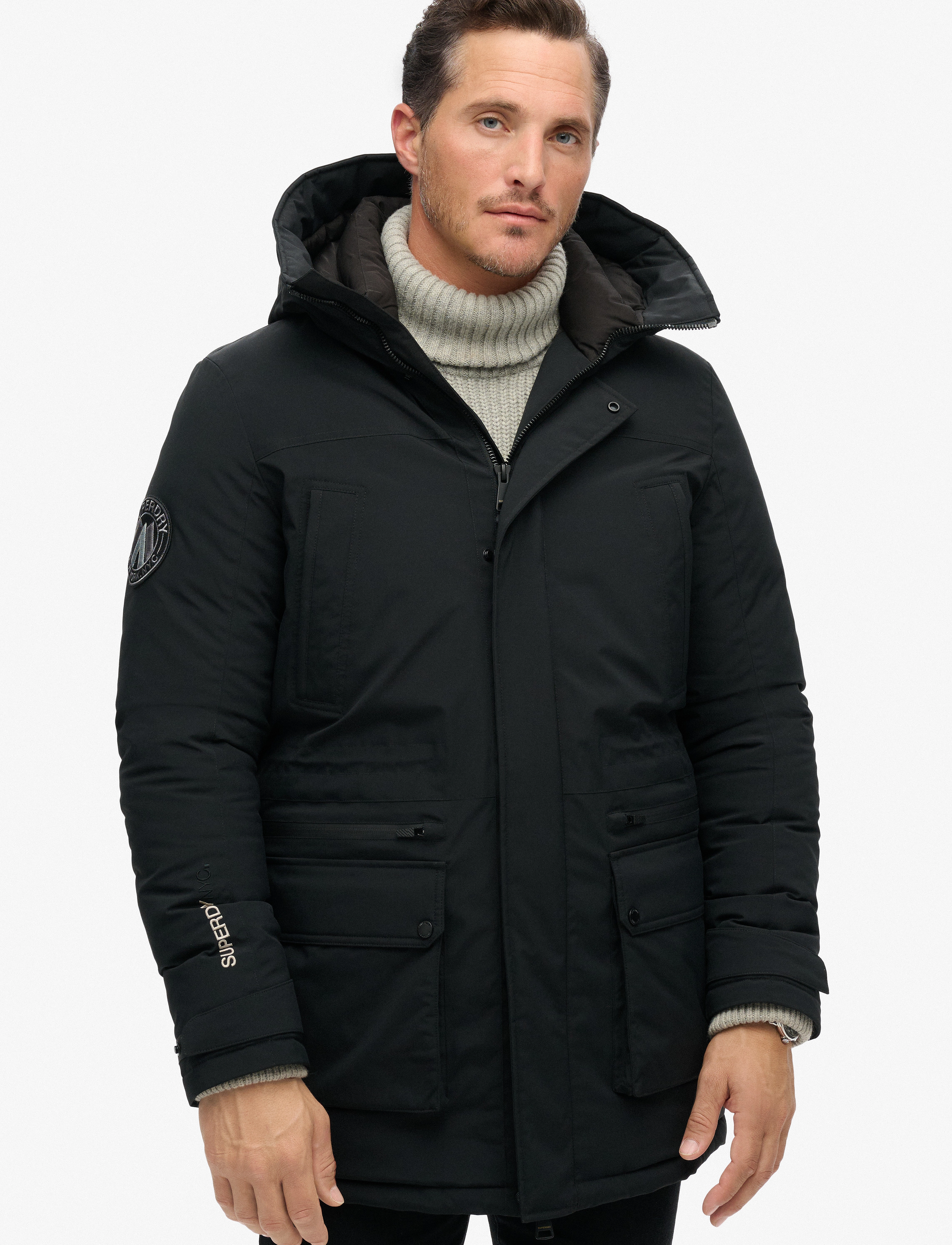 Superdry - CITY PADDED PARKA JACKET - parkas - black - 2