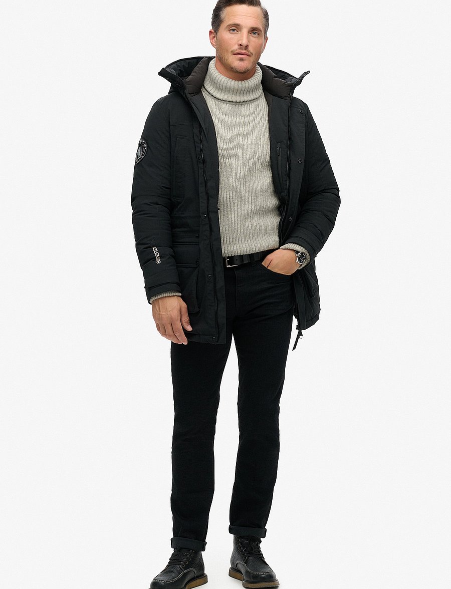 Superdry - CITY PADDED PARKA JACKET - parkas - black - 3