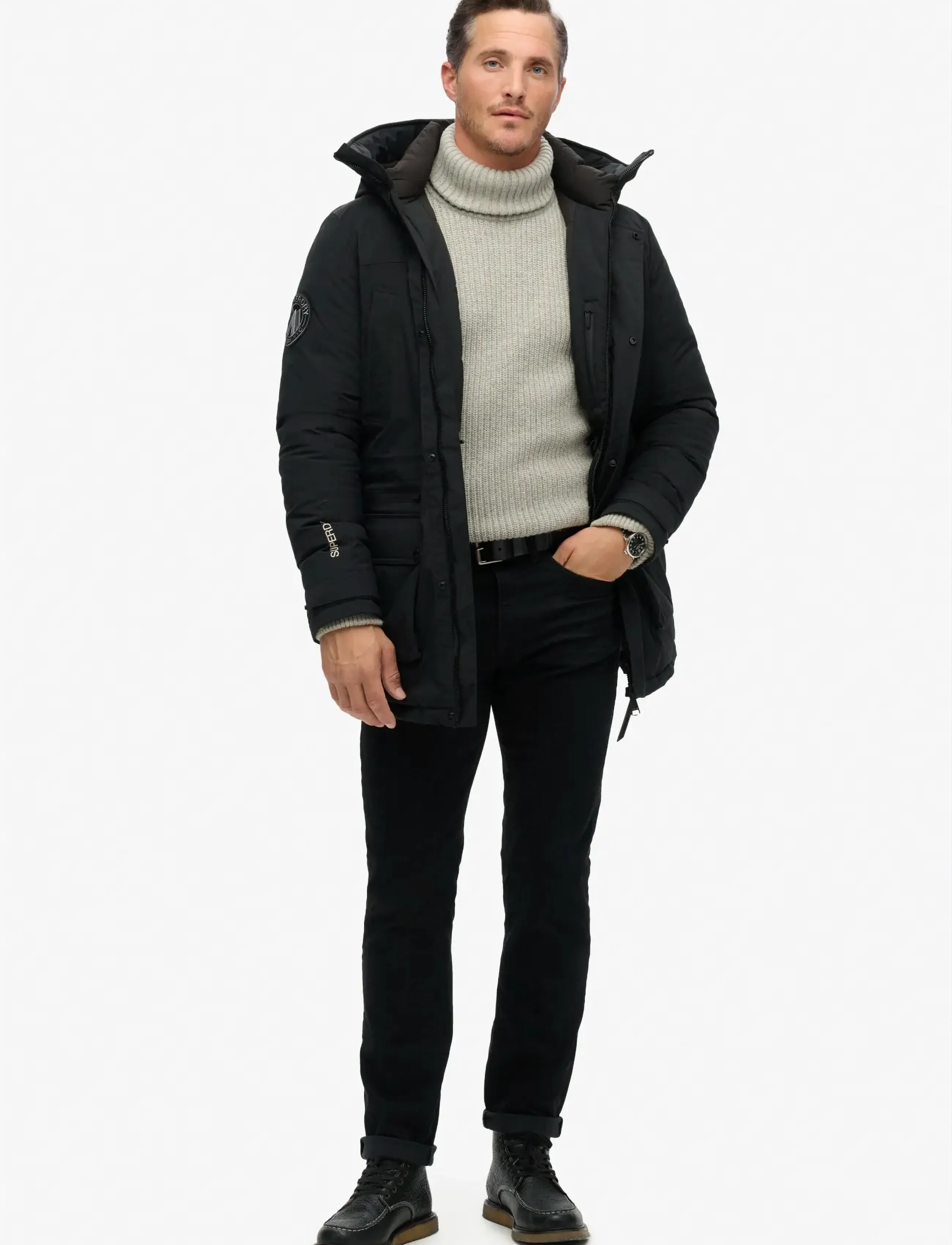 Superdry - CITY PADDED PARKA JACKET - parkas - black - 5