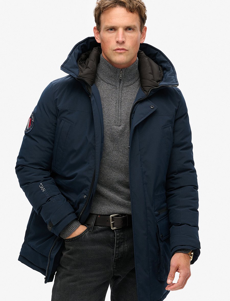 Superdry - CITY PADDED PARKA JACKET - vinterjakker - eclipse navy - 0
