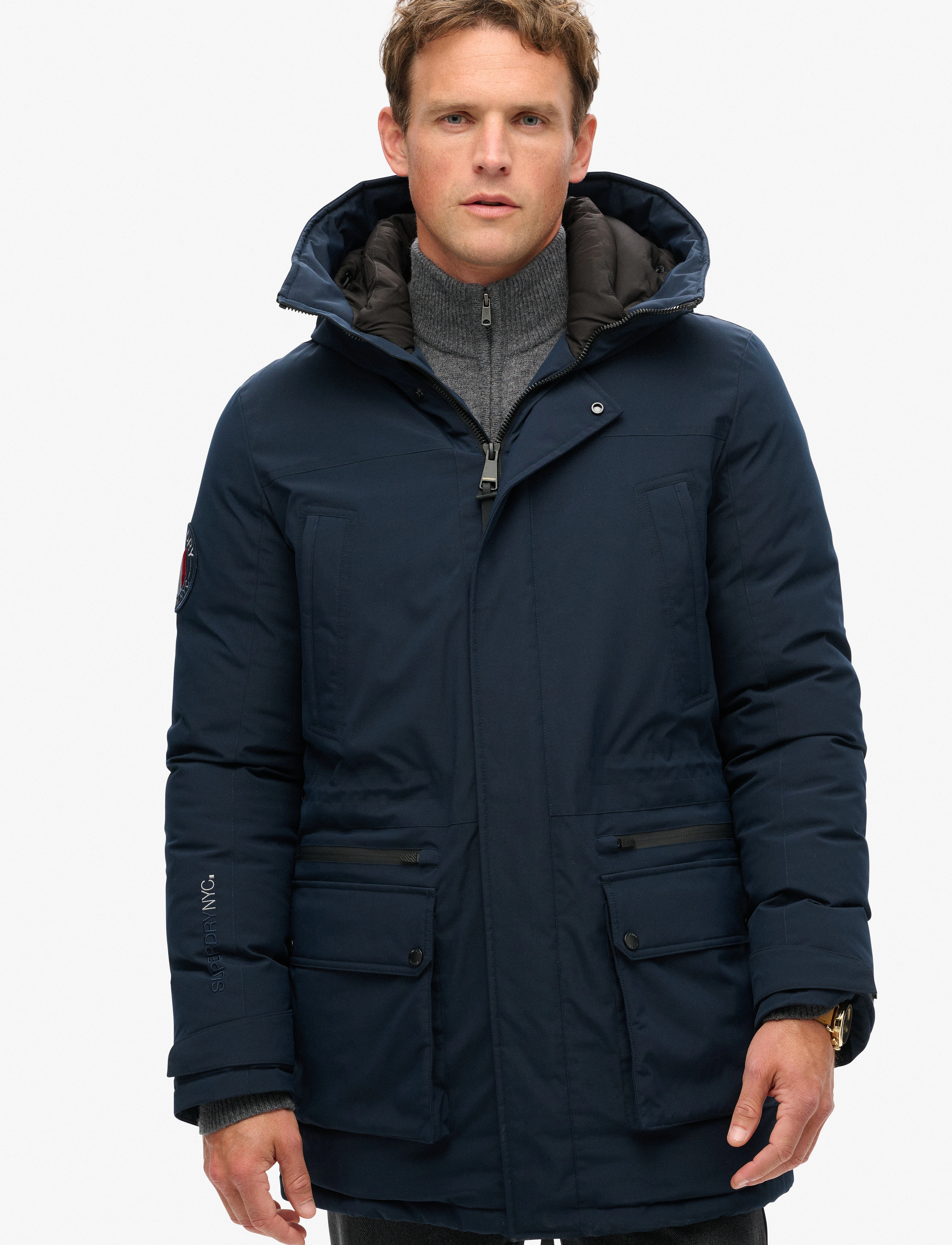 Superdry - CITY PADDED PARKA JACKET - talvejoped - eclipse navy - 2