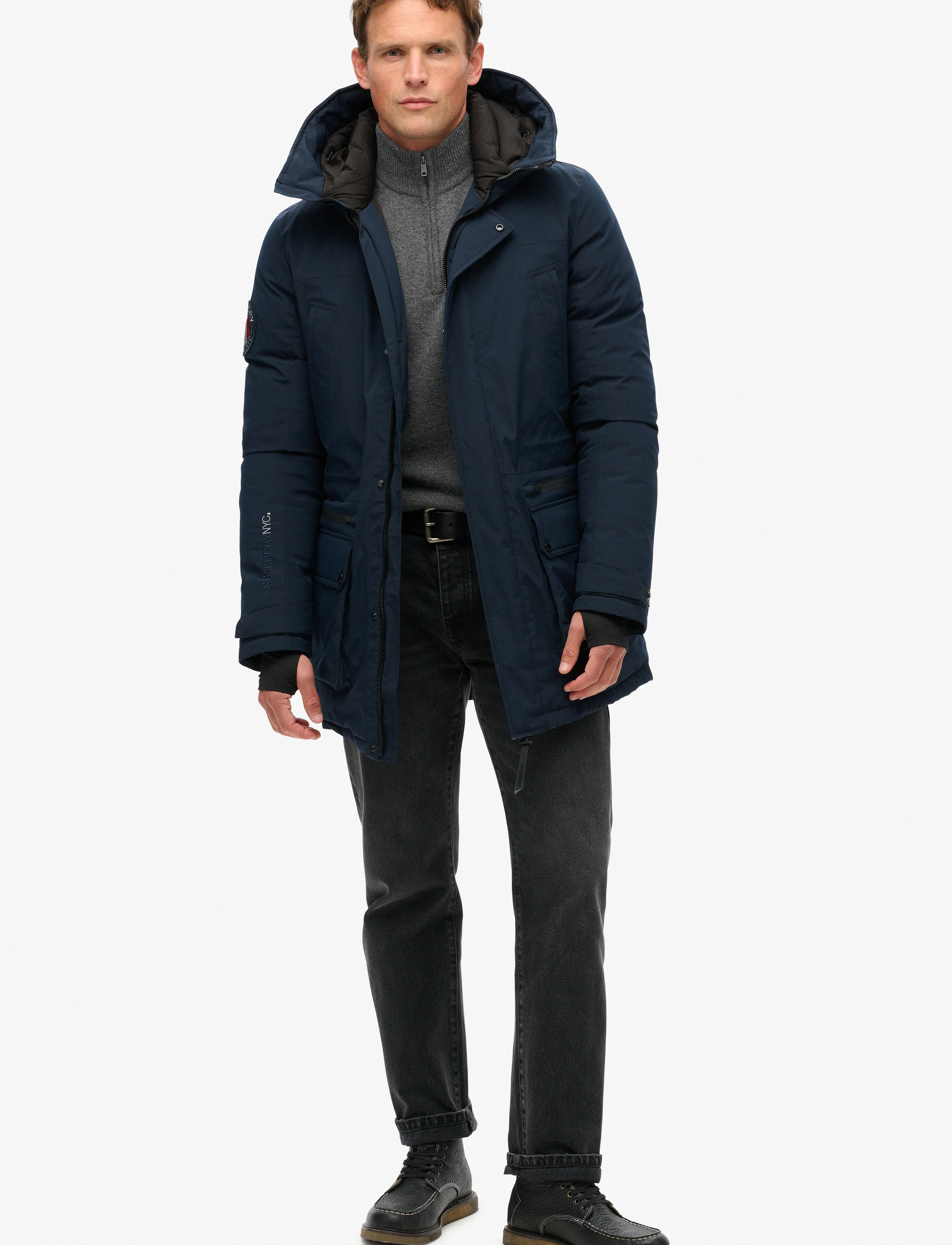 Superdry - CITY PADDED PARKA JACKET - talvejoped - eclipse navy - 5