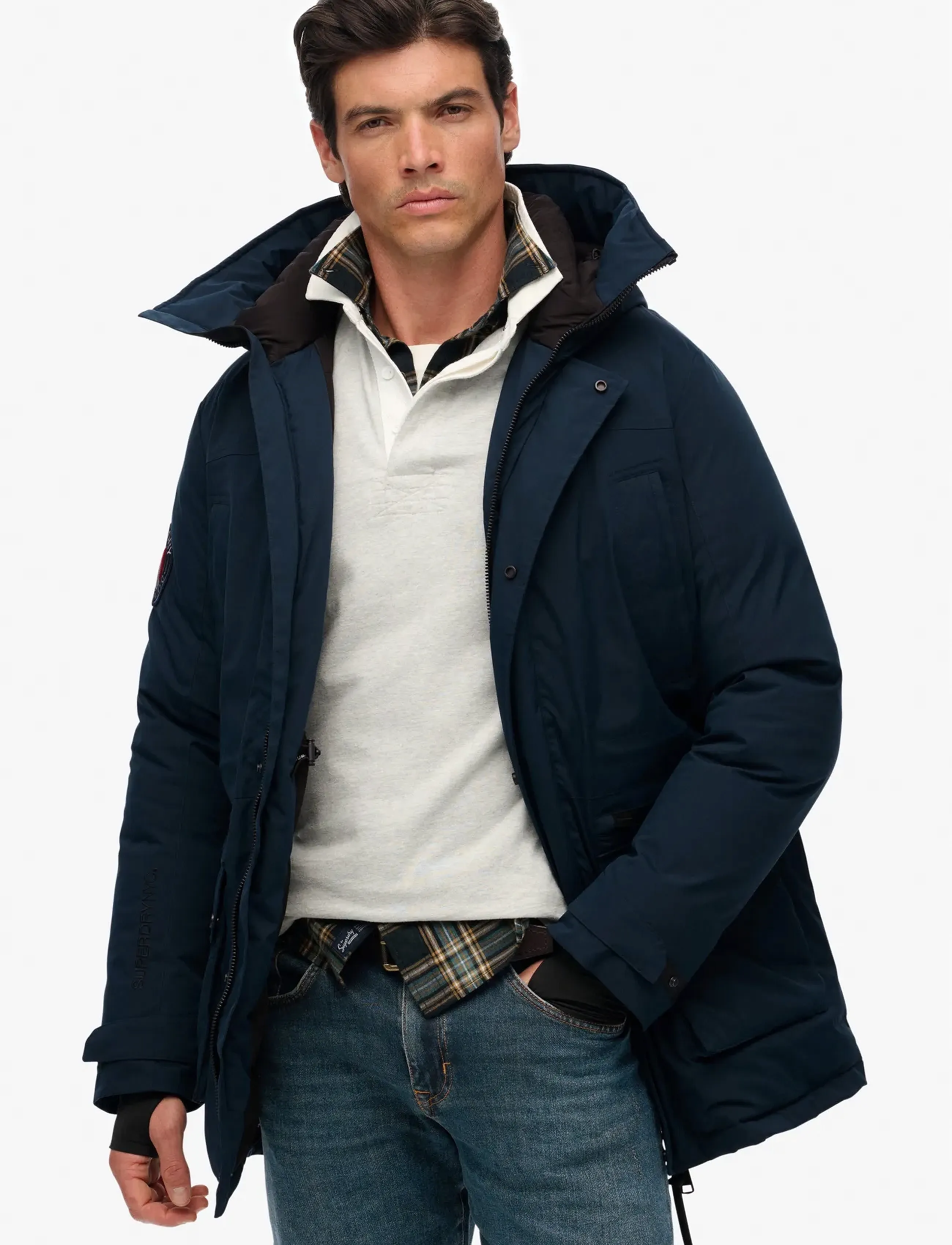 Superdry City Padded Parka Jacket, 3XL, Navy, Jakker > Parkaer, Herre
