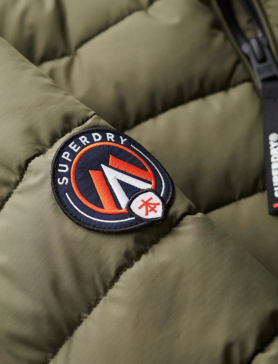 Superdry - FUJI EMB PADDED JACKET - down jackets - dusty olive green - 4