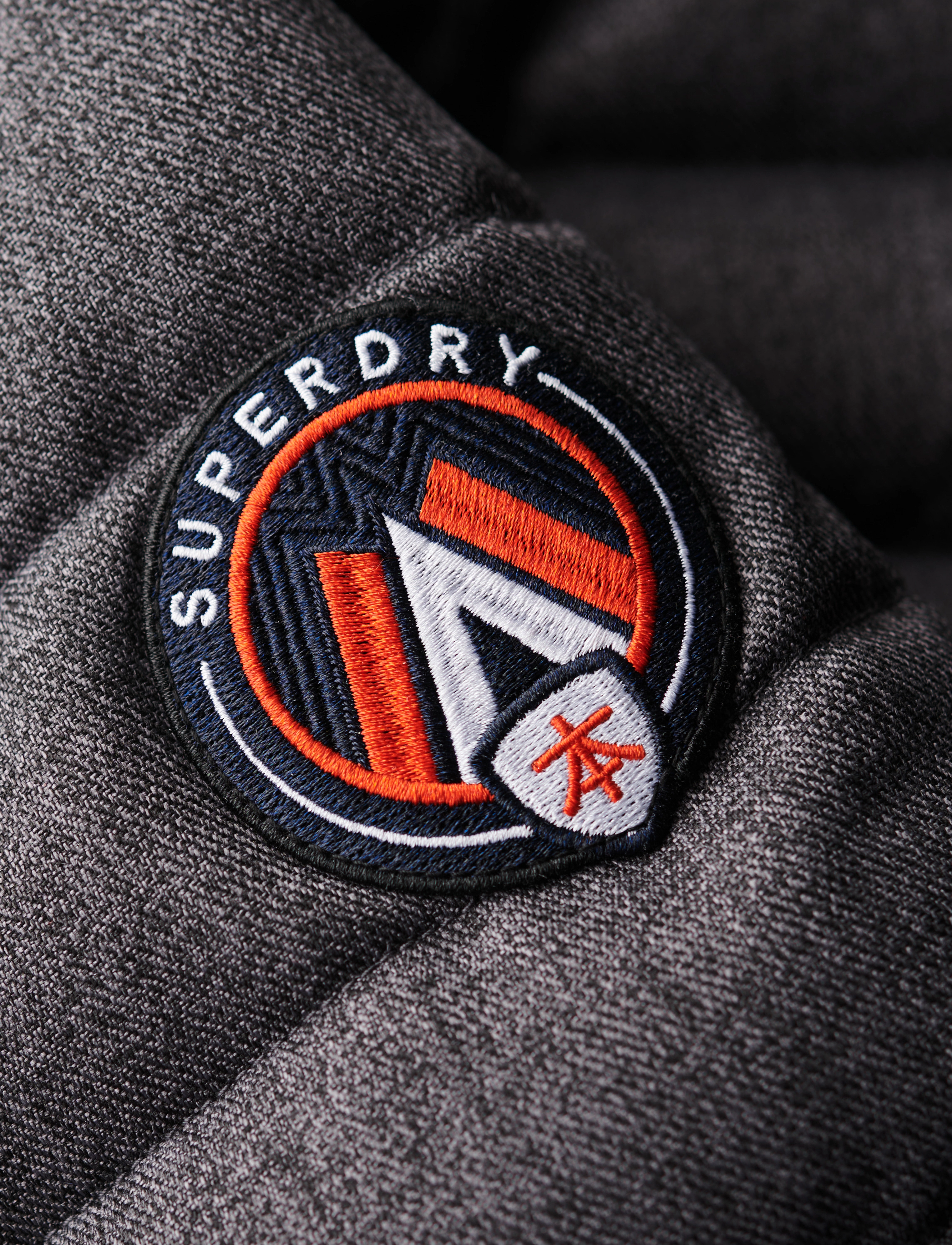 Superdry - HOODED TWEED FUJI PADDED JKT - dark grey marl - 3