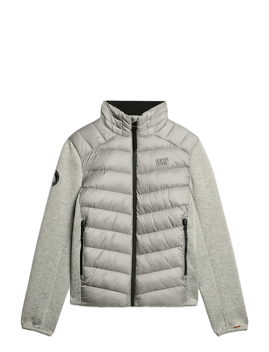 Superdry - STORM KNIT HYBRID PADDED JKT - grey marl - 1