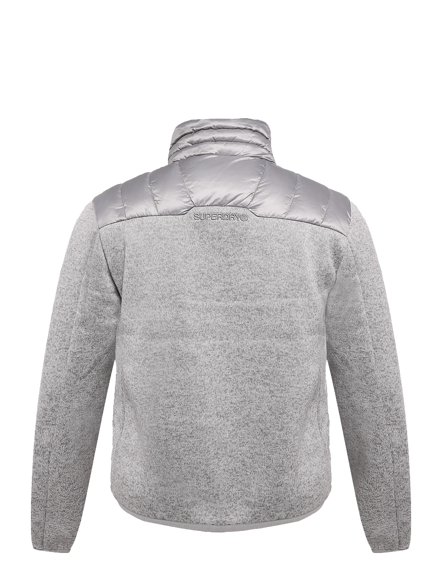 Superdry - STORM KNIT HYBRID PADDED JKT - hybrid jackets - grey marl - 2