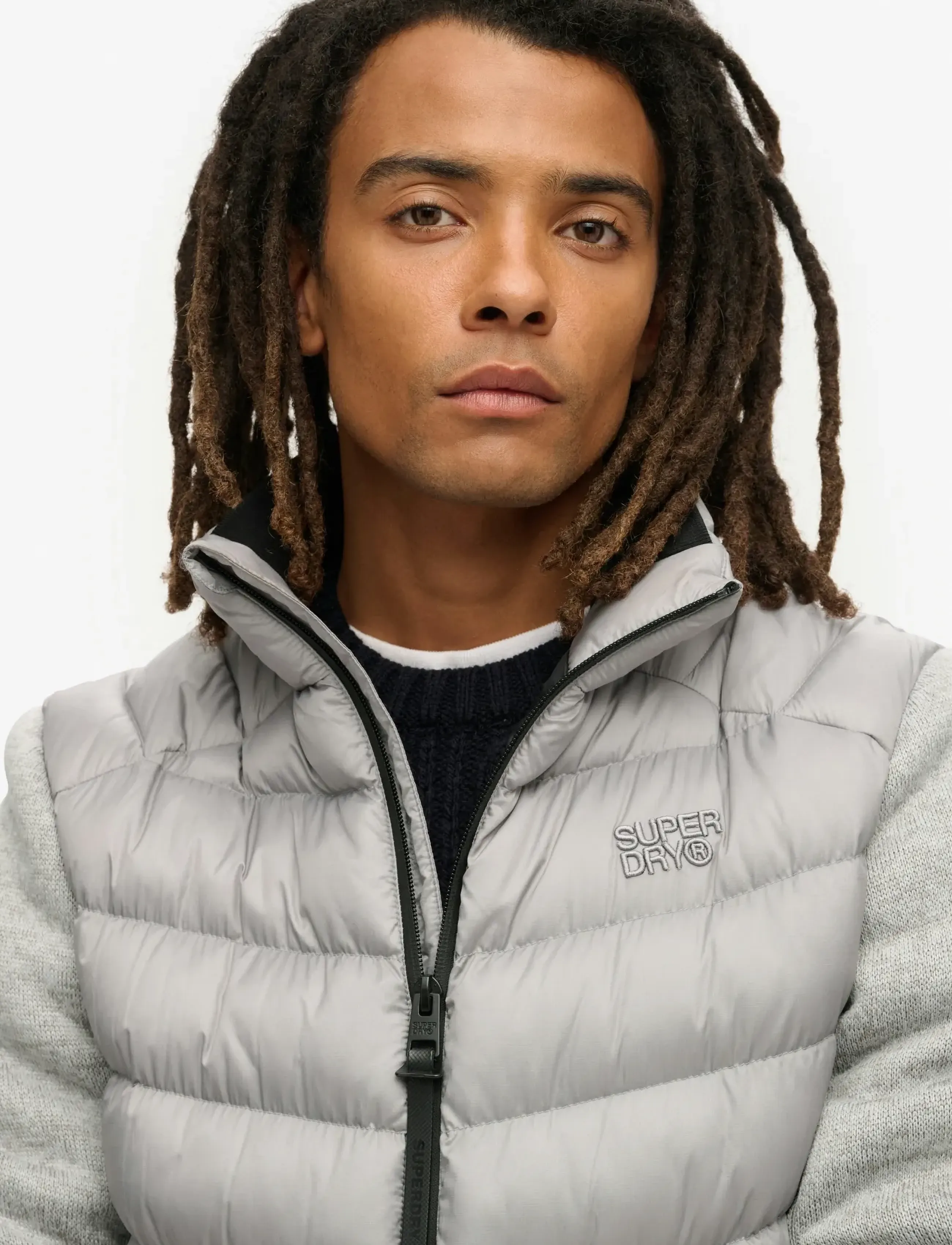 Superdry - STORM KNIT HYBRID PADDED JKT - grey marl - 2