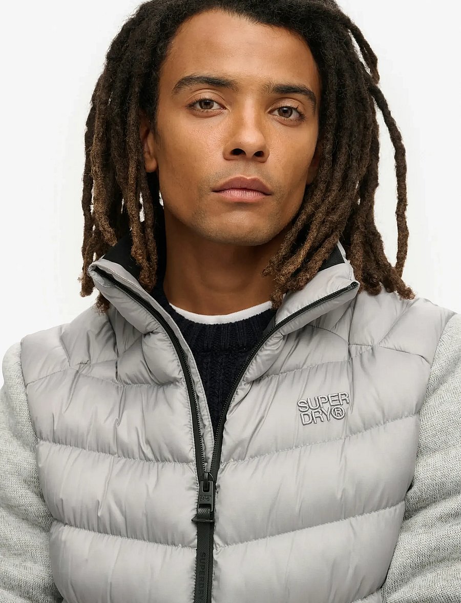 Superdry - STORM KNIT HYBRID PADDED JKT - grey marl - 2