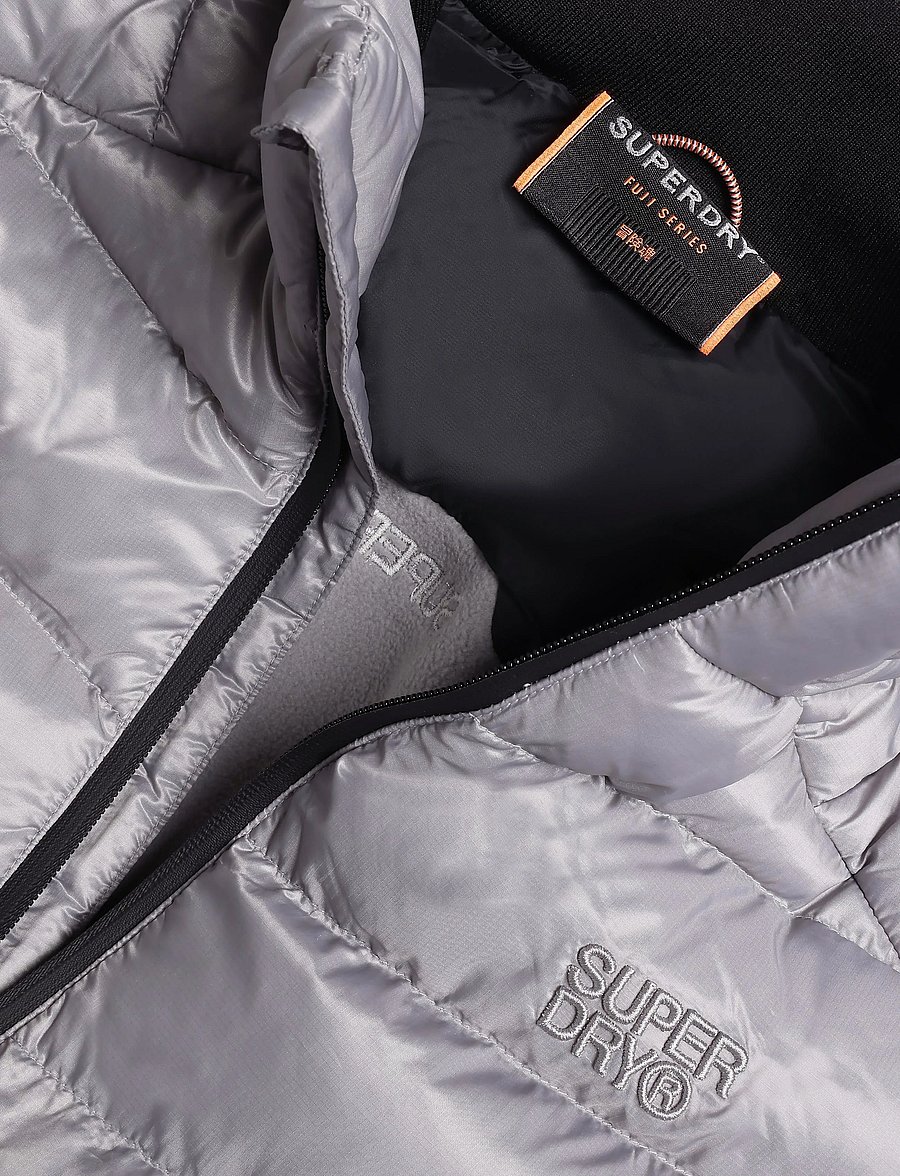 Superdry - STORM KNIT HYBRID PADDED JKT - hybrid jackets - grey marl - 5