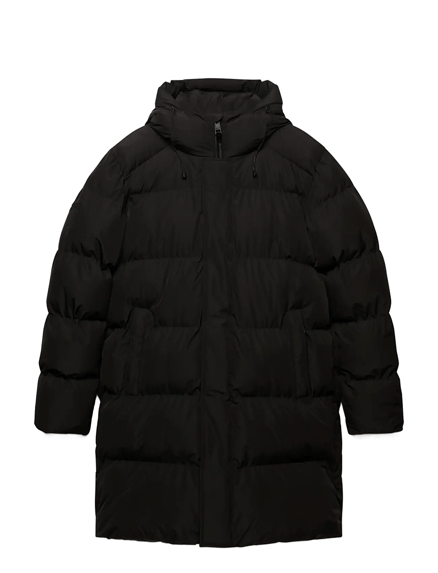 Superdry - HOODED SPORTS PUFFER MID JKT - daunenjacken - black - 1