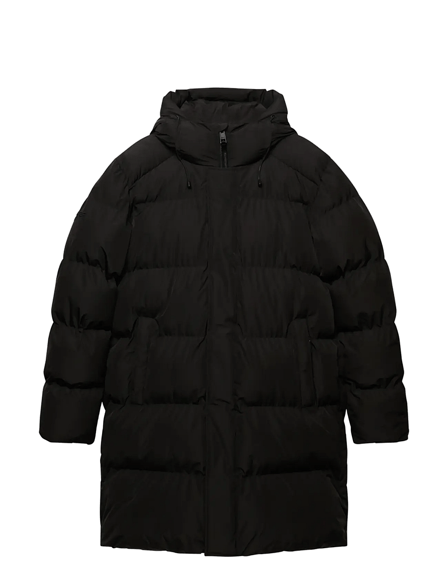 Superdry - HOODED SPORTS PUFFER MID JKT - daunenjacken - black - 2