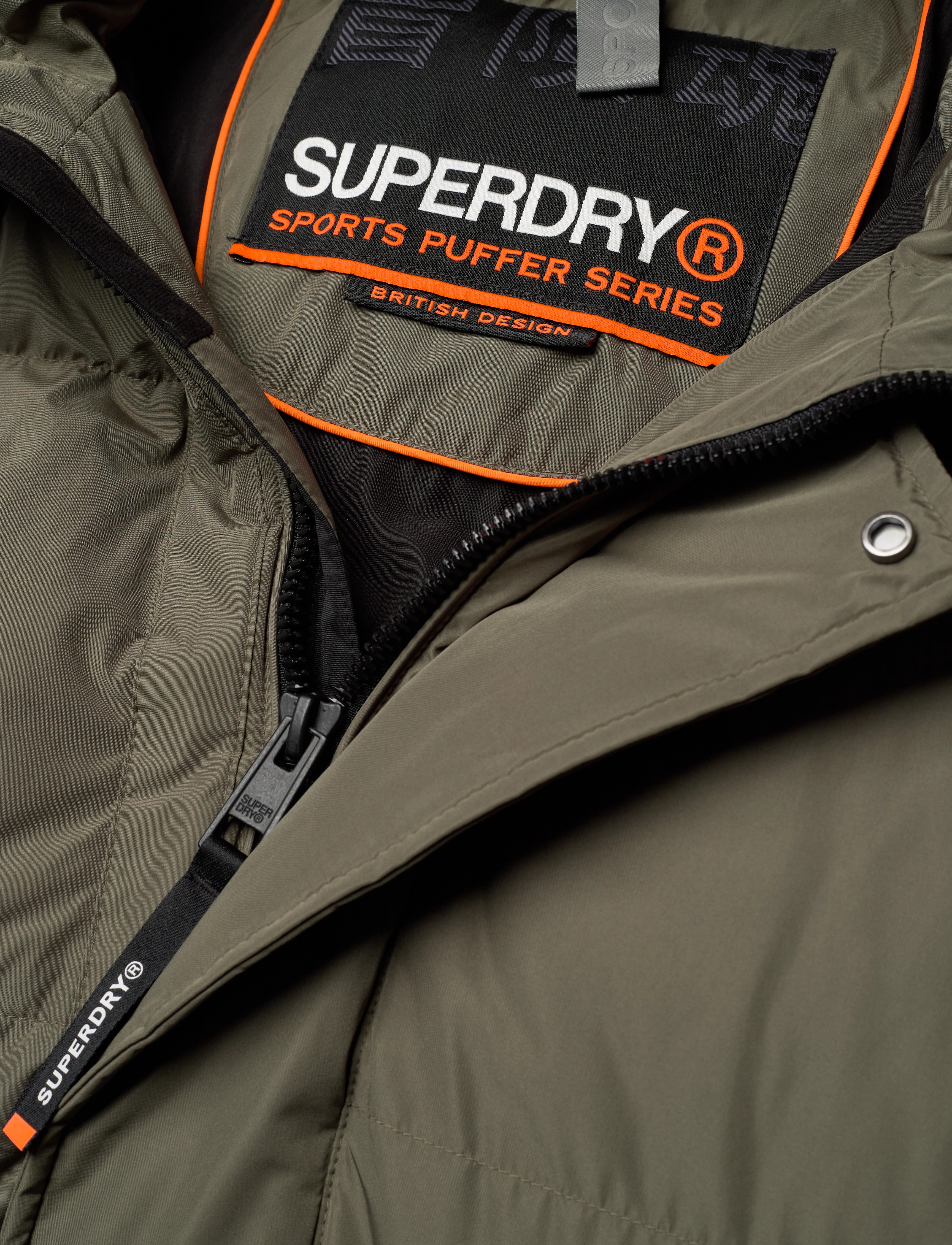 Superdry - HOODED SPORTS PUFFER MID JKT - talvejoped - dusty olive green - 3