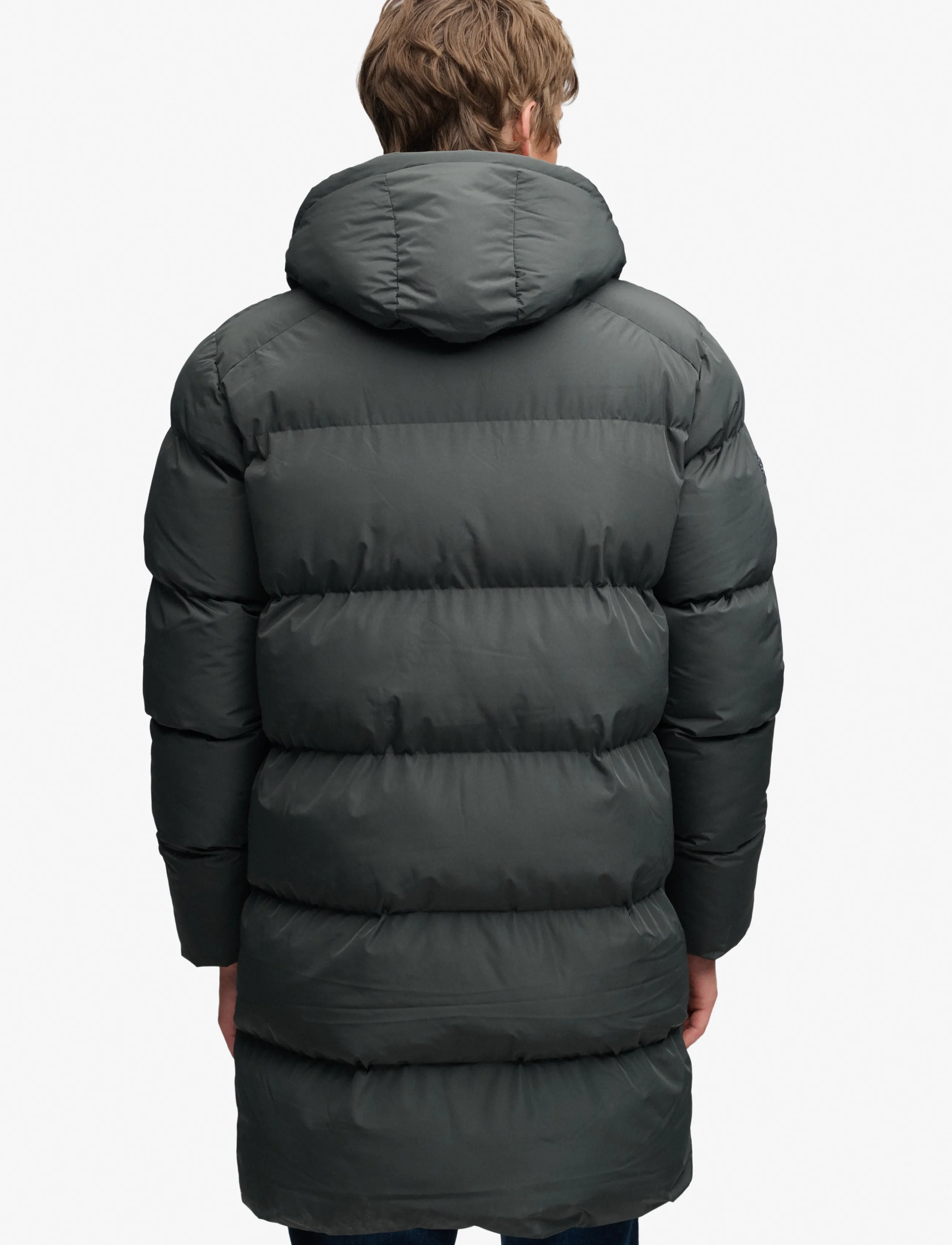 Superdry - HOODED SPORTS PUFFER MID JKT - winterjacken - hiking khaki - 2