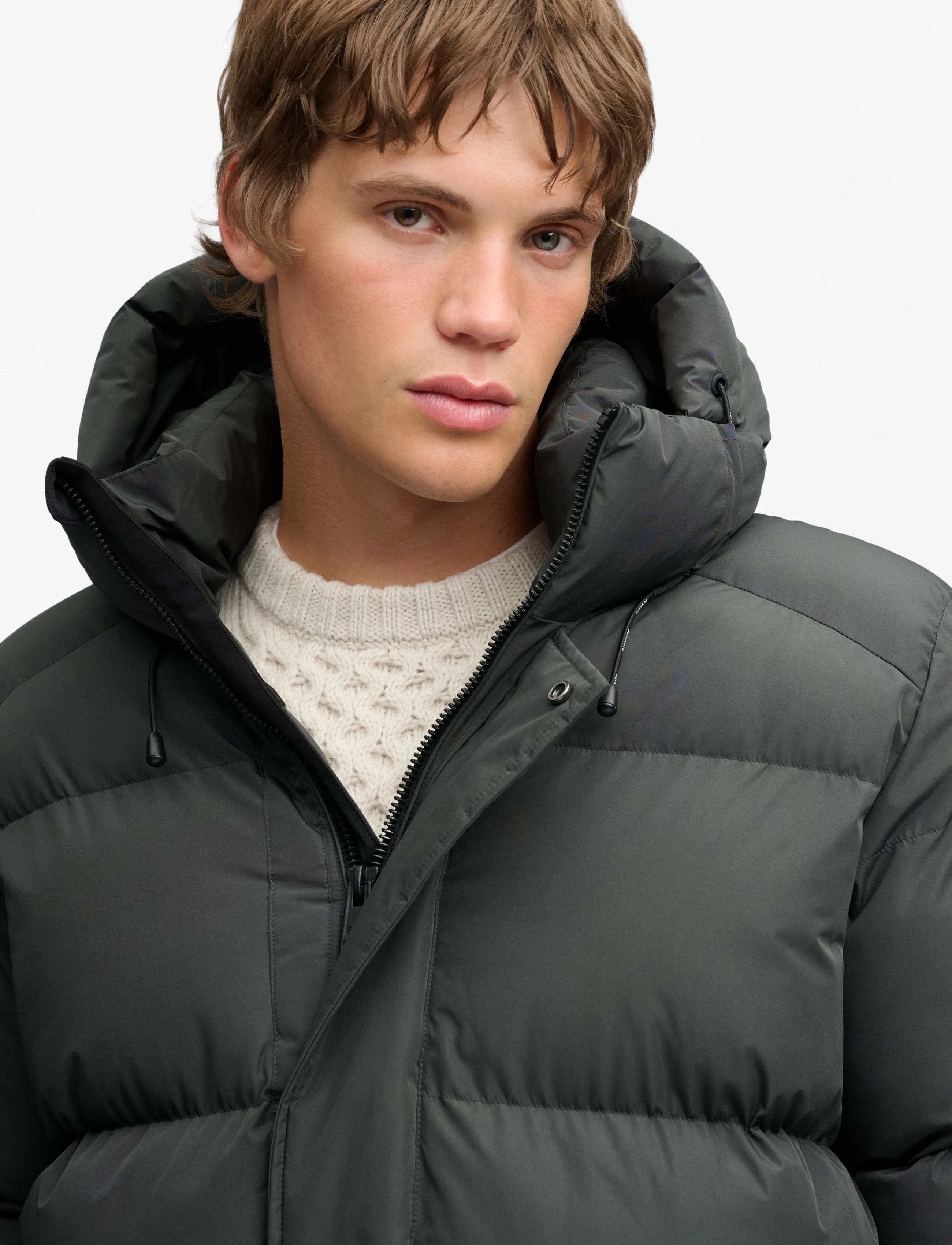 Superdry - HOODED SPORTS PUFFER MID JKT - winterjacken - hiking khaki - 3