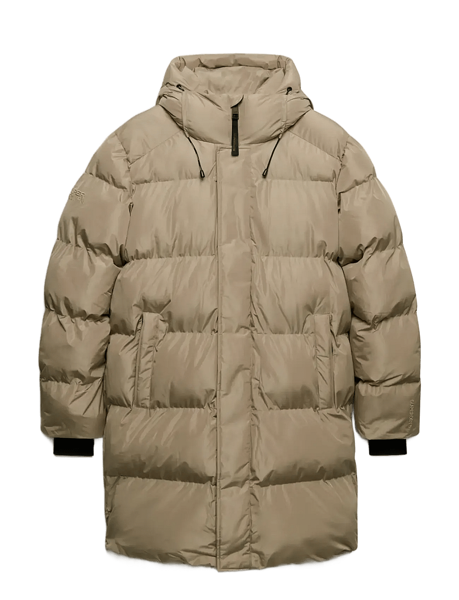 Superdry - HOODED SPORTS PUFFER MID JKT - winterjacken - mountain stone - 1