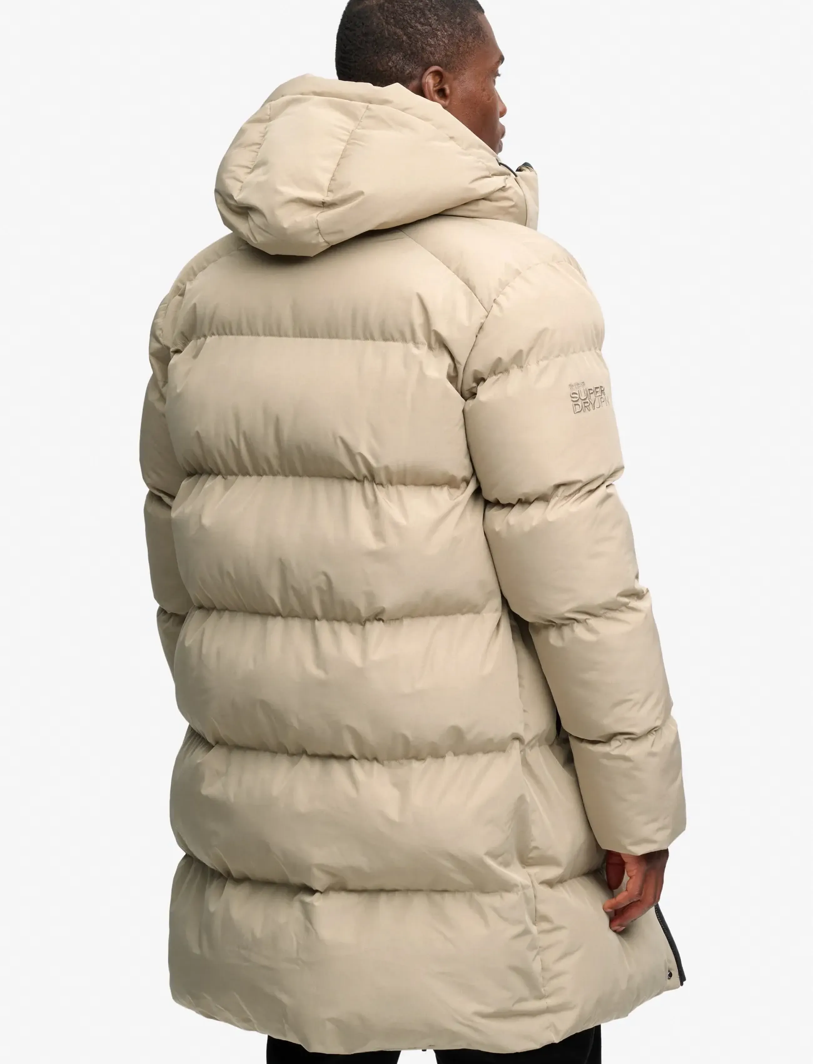 Superdry - HOODED SPORTS PUFFER MID JKT - winterjacken - mountain stone - 2