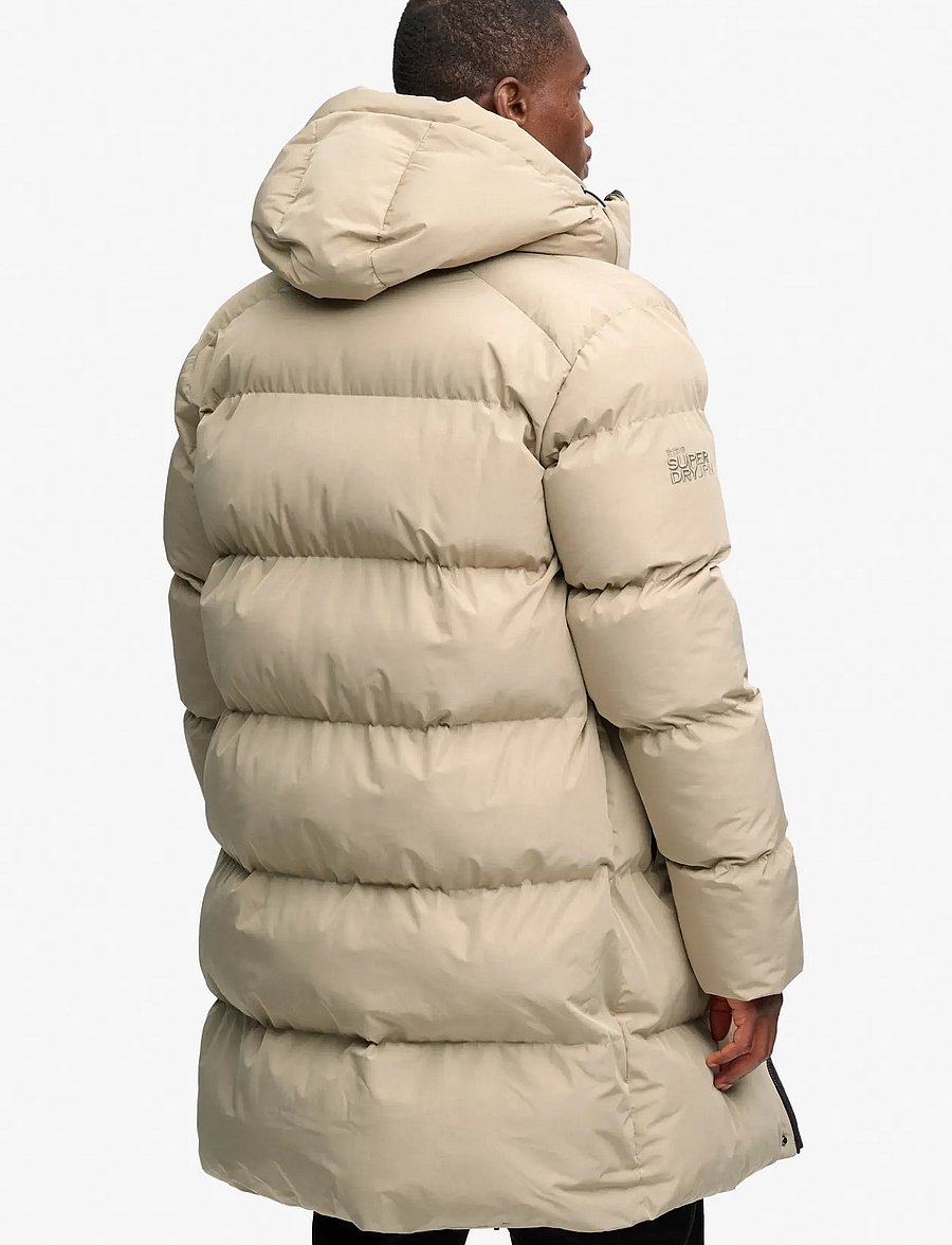 Superdry - HOODED SPORTS PUFFER MID JKT - winterjacken - mountain stone - 2