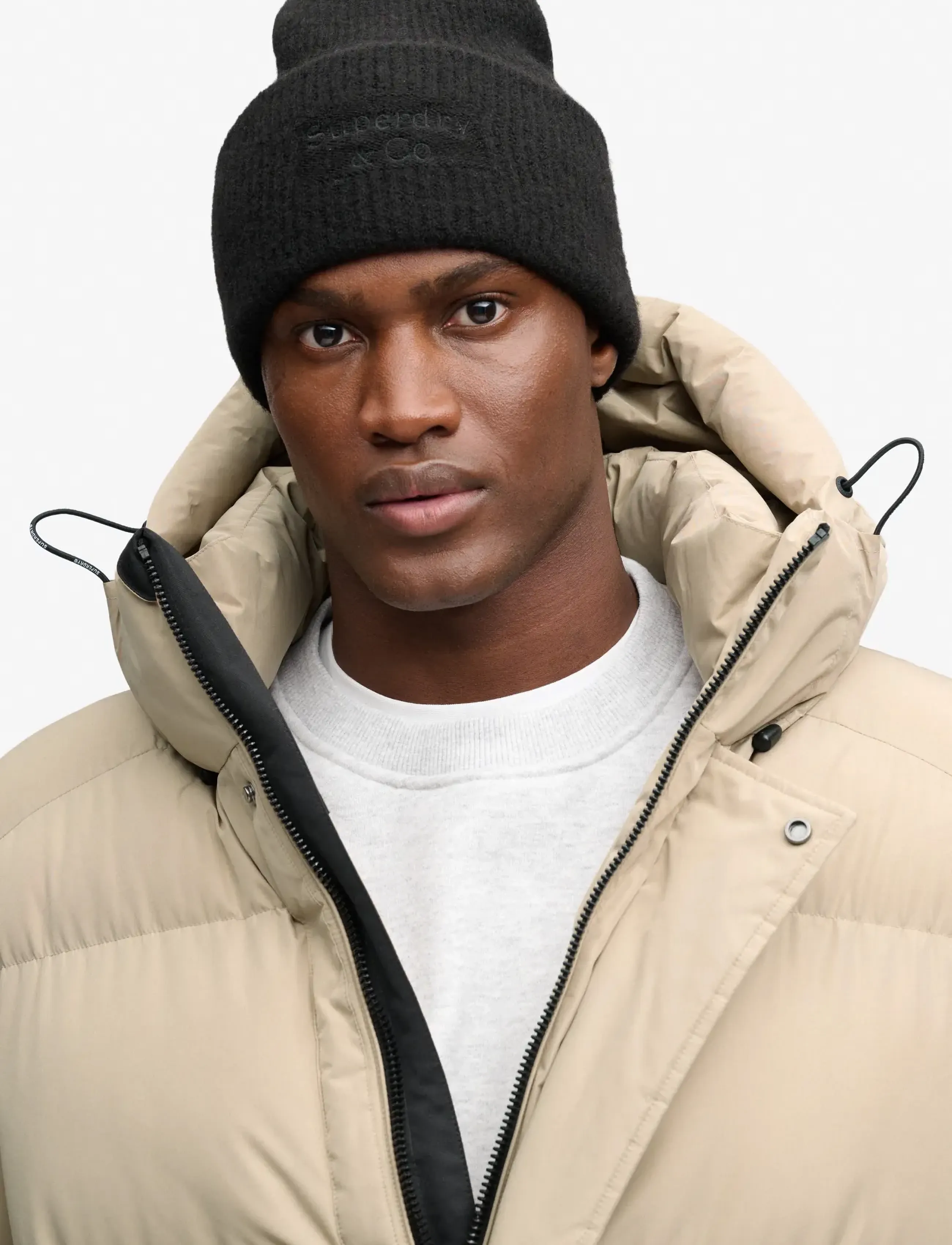 Superdry - HOODED SPORTS PUFFER MID JKT - winterjacken - mountain stone - 5