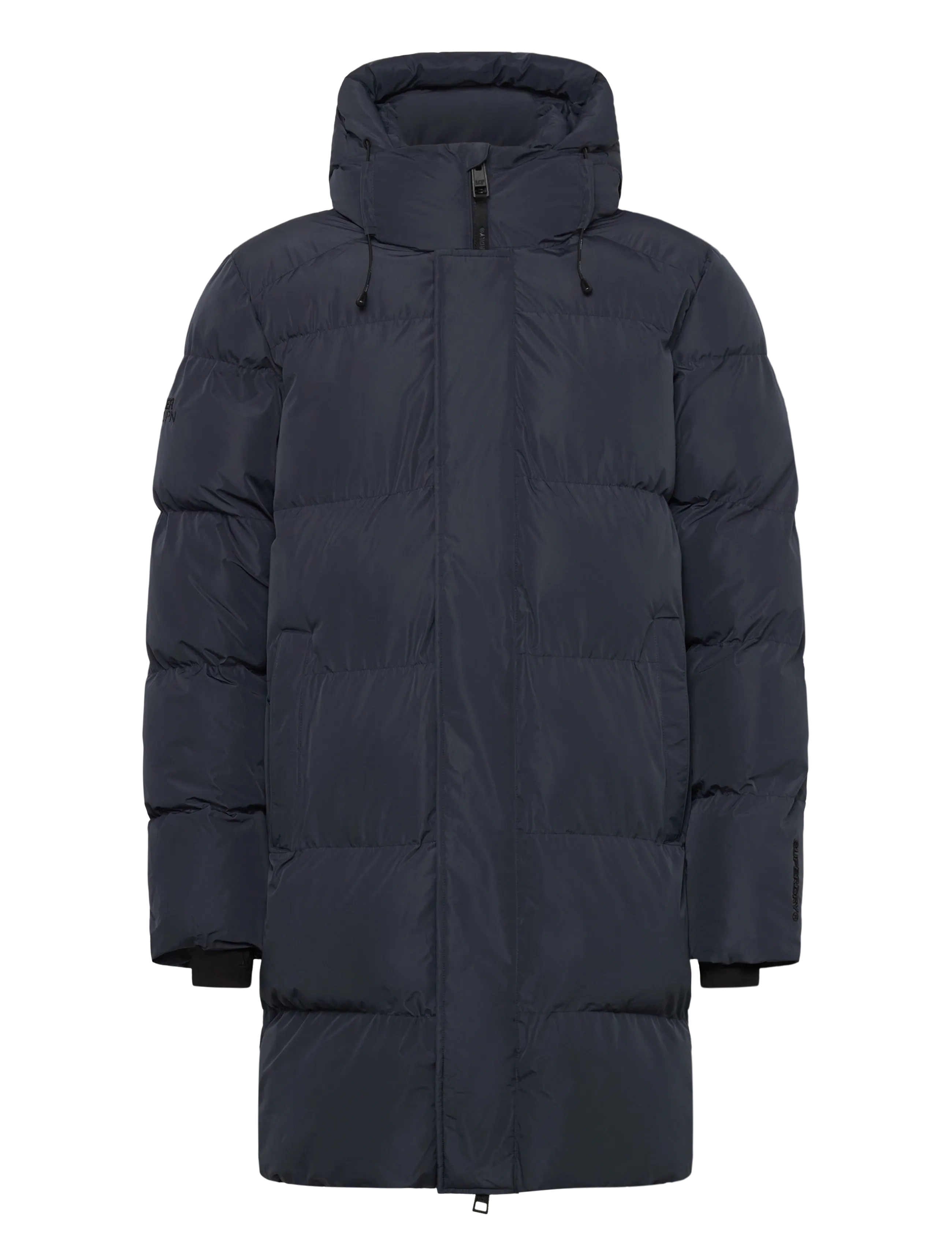 Superdry HOODED SPORTS PUFFER MID JKT - Vaatteet - PETROLEUM BLUE / navy