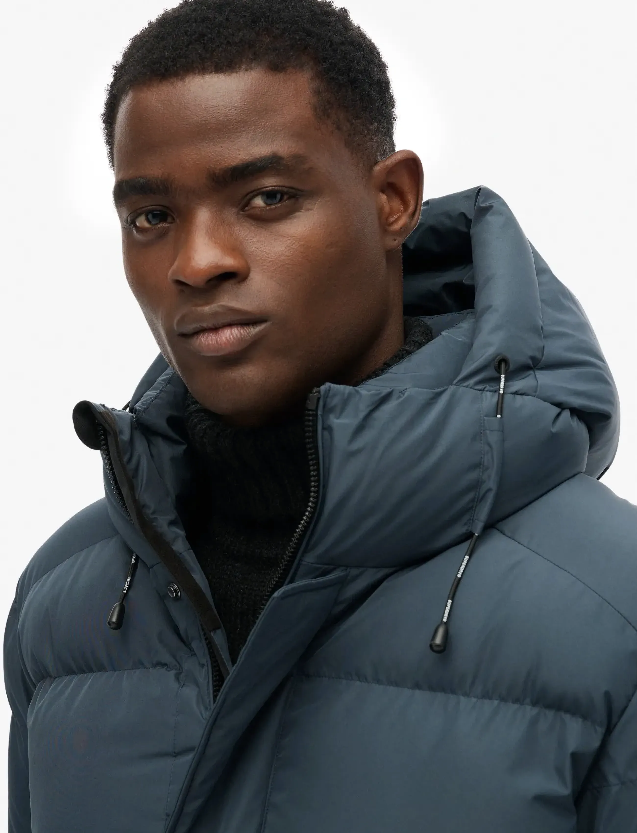 Superdry - HOODED SPORTS PUFFER MID JKT - daunenjacken - petroleum blue - 3