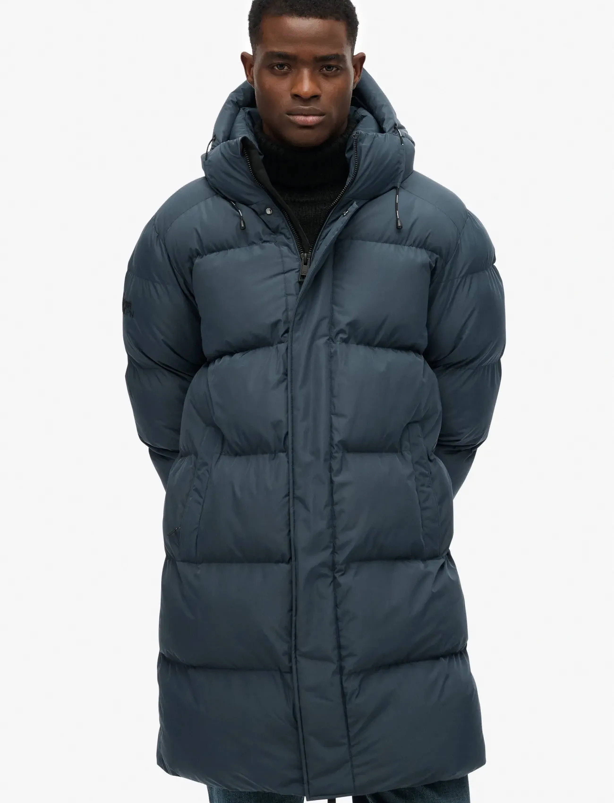 Superdry - HOODED SPORTS PUFFER MID JKT - daunenjacken - petroleum blue - 4