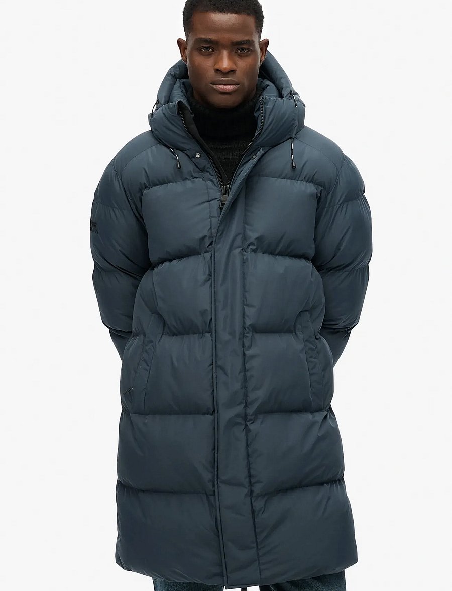 Superdry - HOODED SPORTS PUFFER MID JKT - daunenjacken - petroleum blue - 4