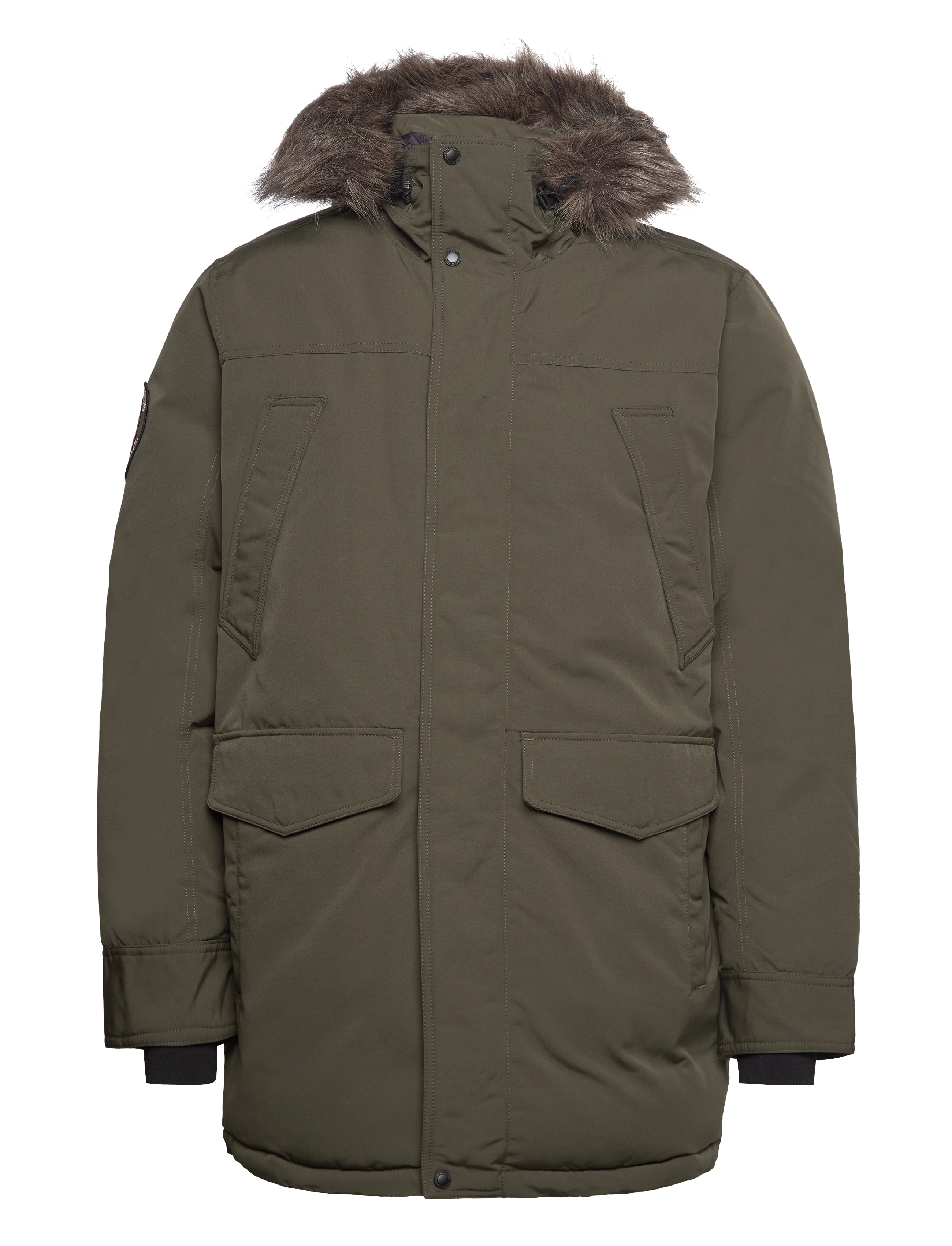 Superdry EVEREST FAUX FUR PARKA JACKET - Kleidung - ARMY KHAKI GREEN / green