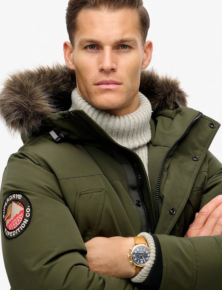Superdry - EVEREST FAUX FUR PARKA JACKET - parkas - army khaki green - 4