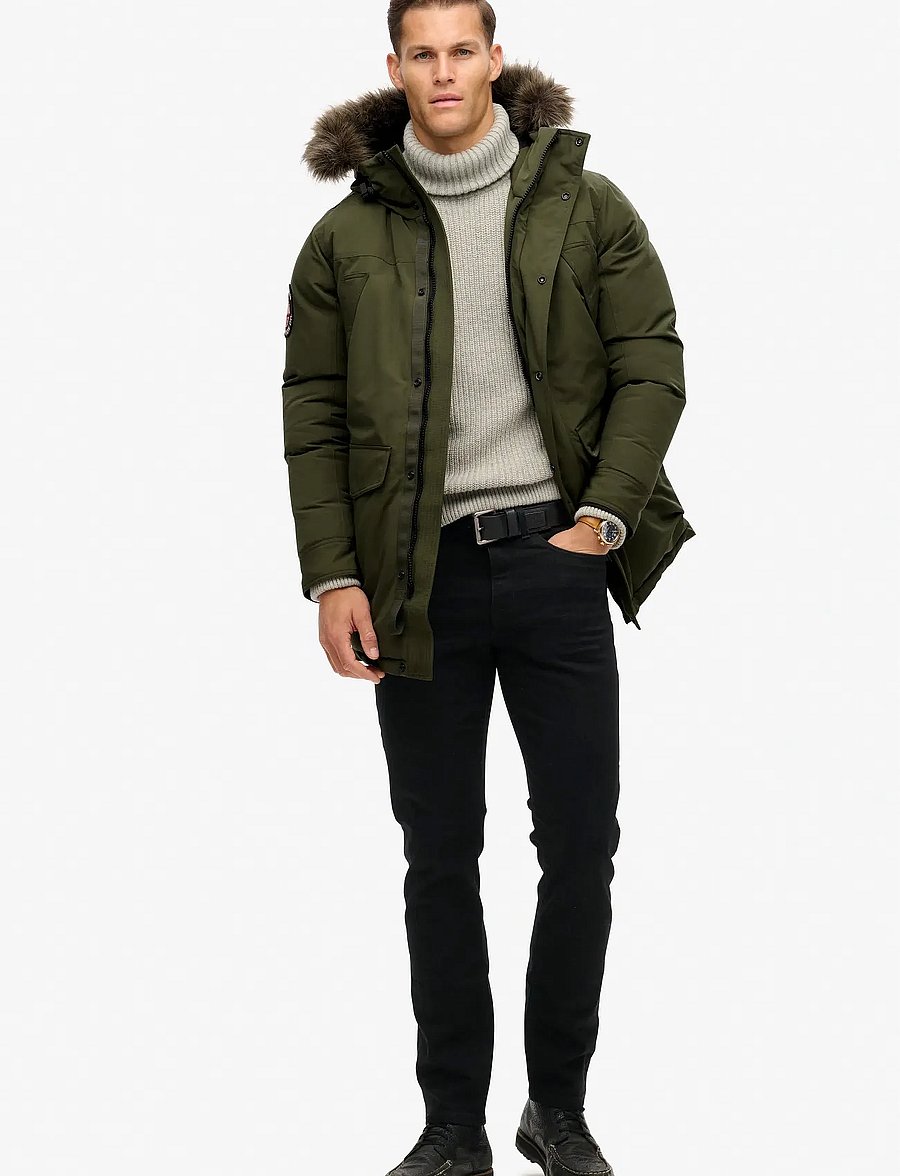 Superdry - EVEREST FAUX FUR PARKA JACKET - parkas - army khaki green - 5
