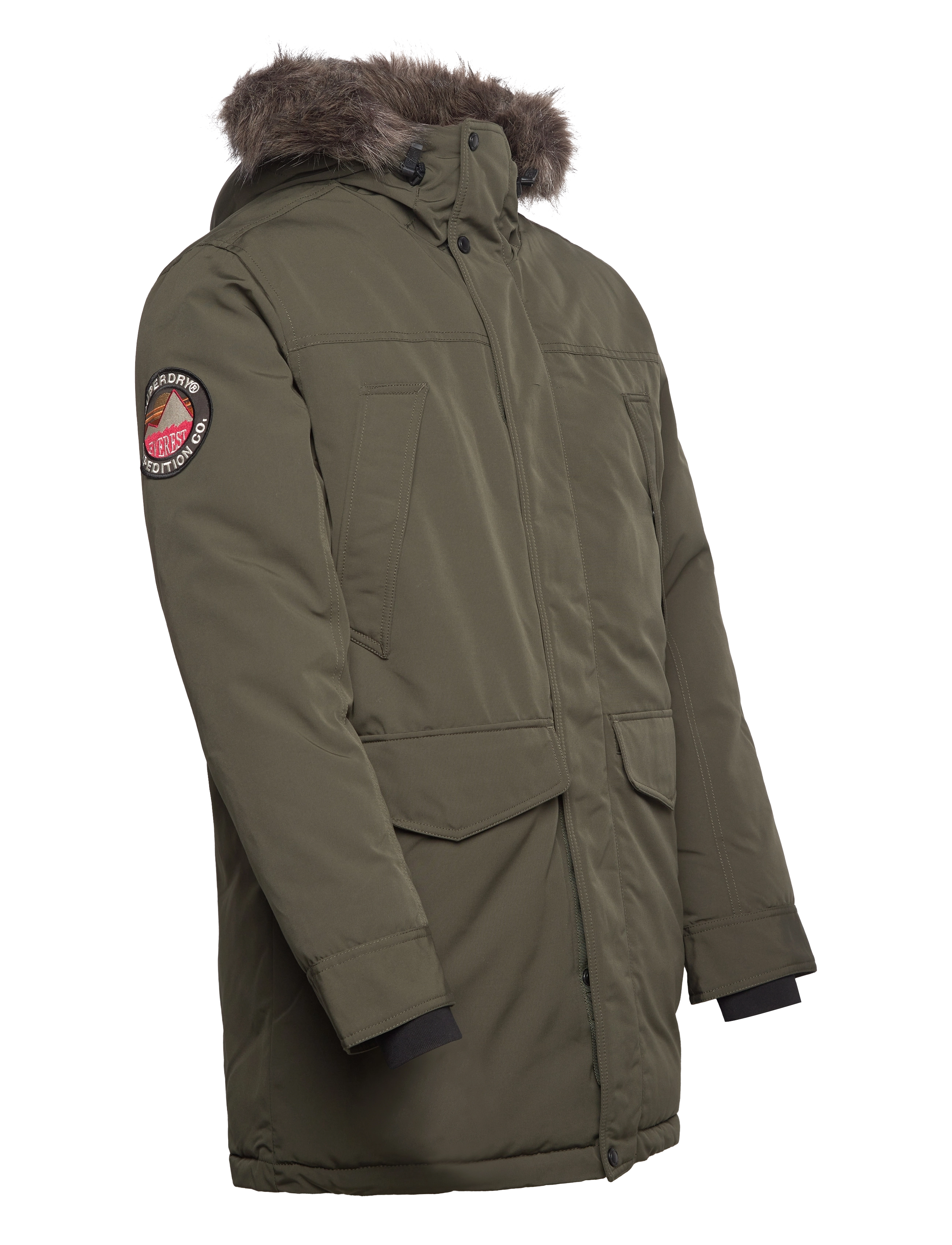 Superdry - EVEREST FAUX FUR PARKA JACKET - parkas - army khaki green - 3