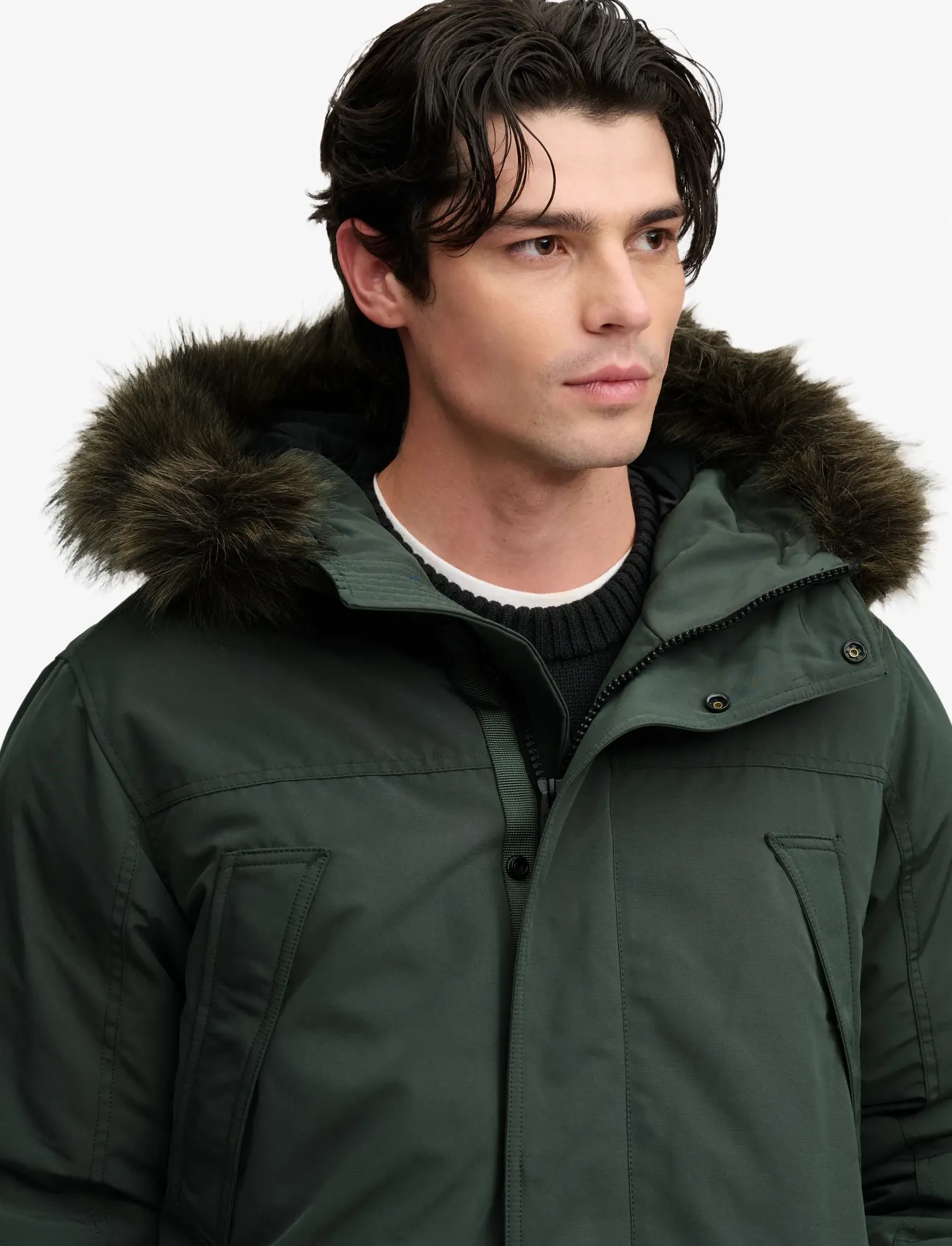 Superdry - EVEREST FAUX FUR PARKA JACKET - winterjacken - duffel bag green - 3