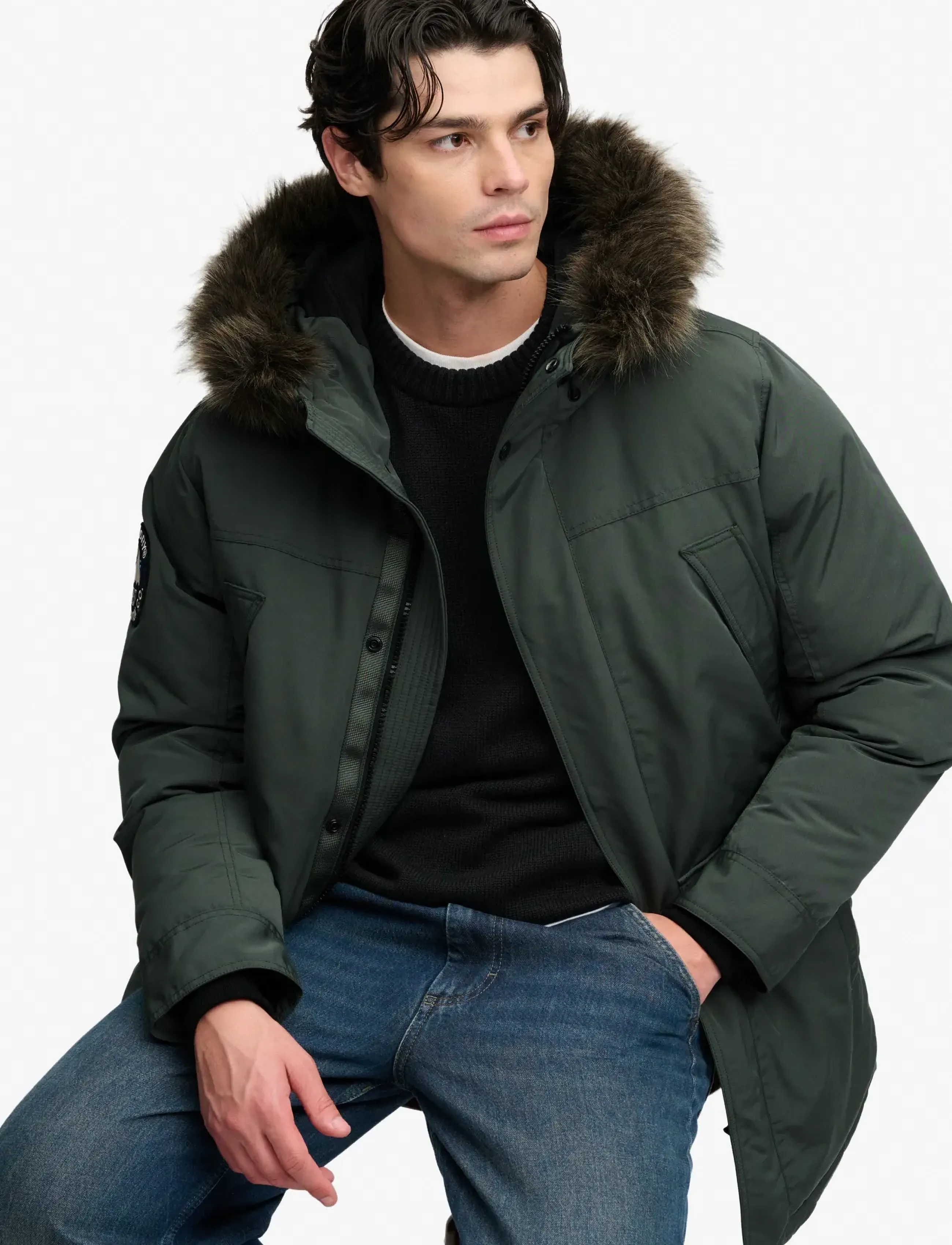 Superdry - EVEREST FAUX FUR PARKA JACKET - winterjacken - duffel bag green - 5