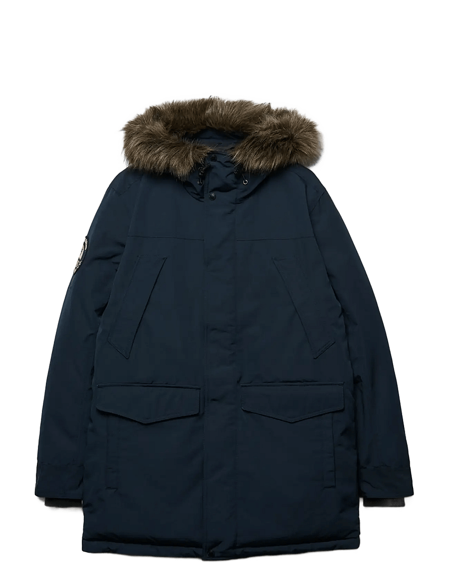 Superdry - EVEREST FAUX FUR PARKA JACKET - parkas - eclipse navy - 1