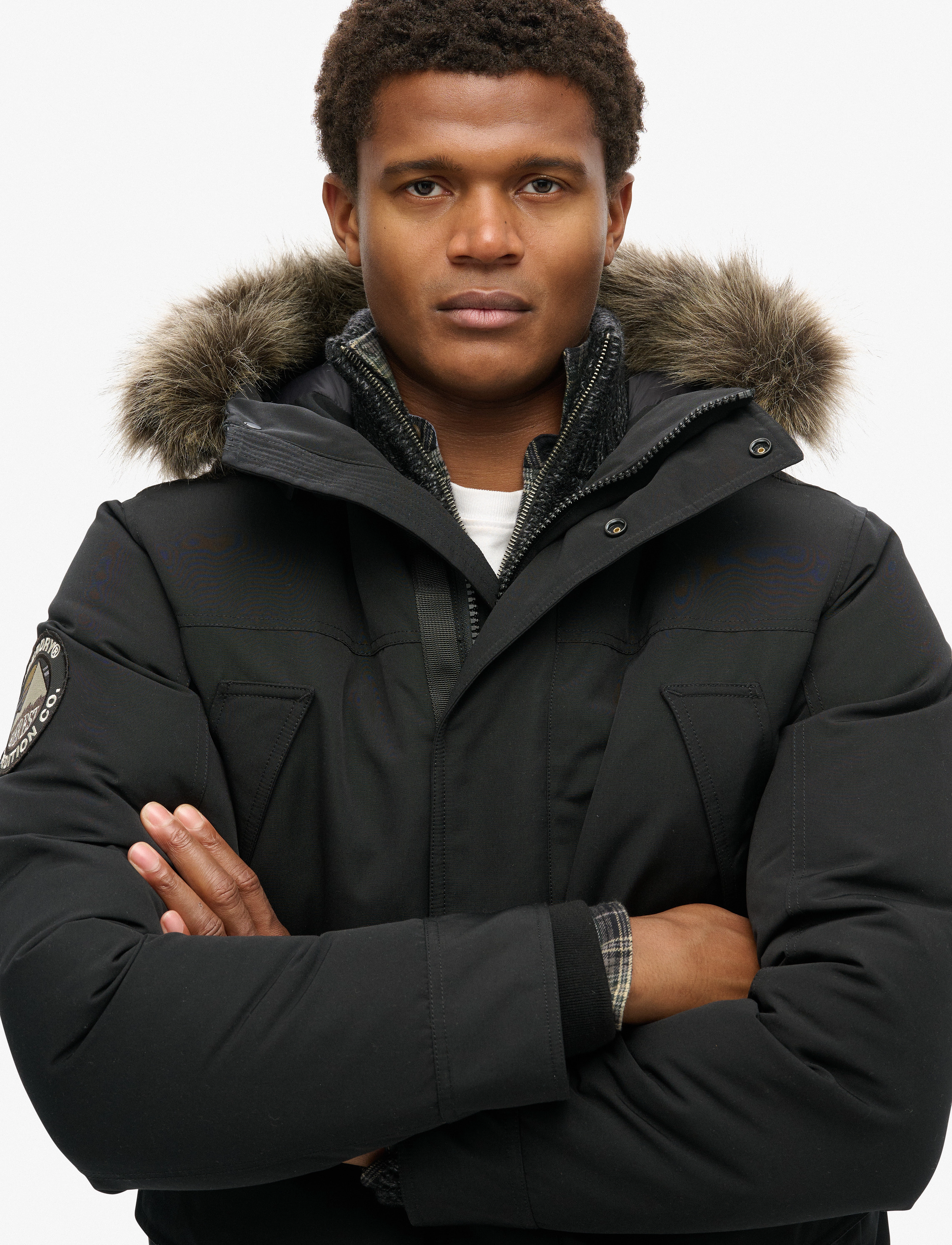 Everest parkas i syntetisk päls 3