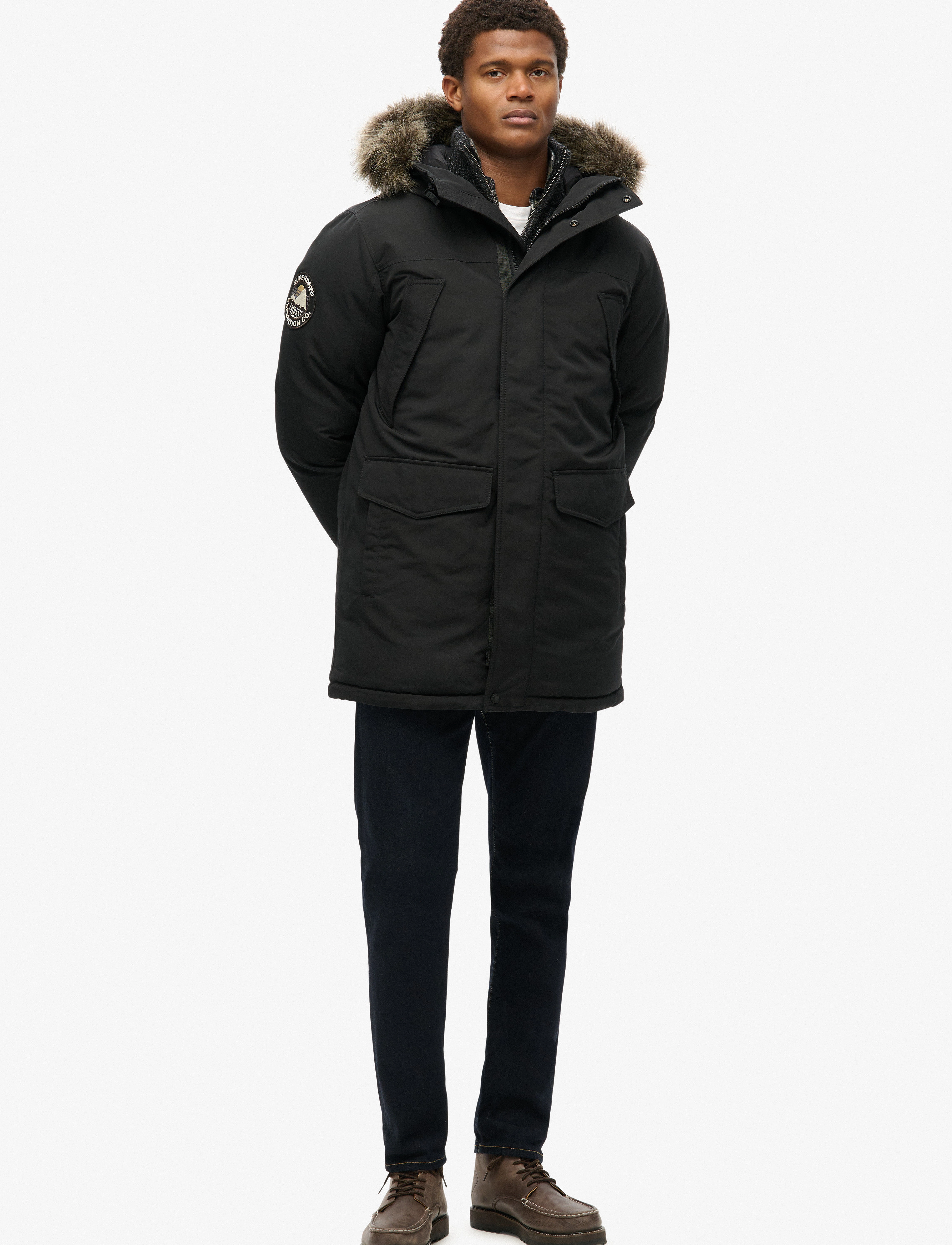 Everest parkas i syntetisk päls 5