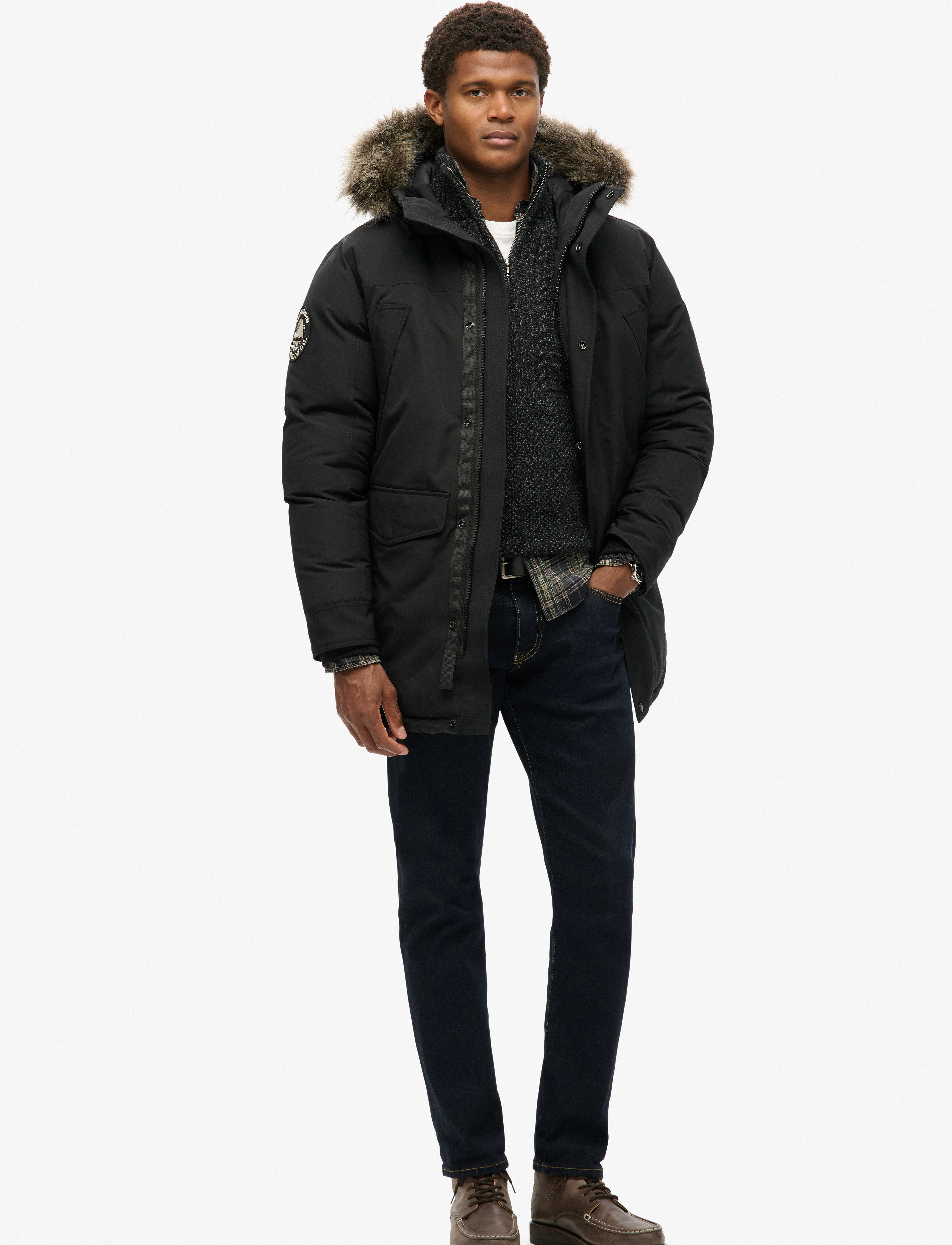 Everest parkas i syntetisk päls 6